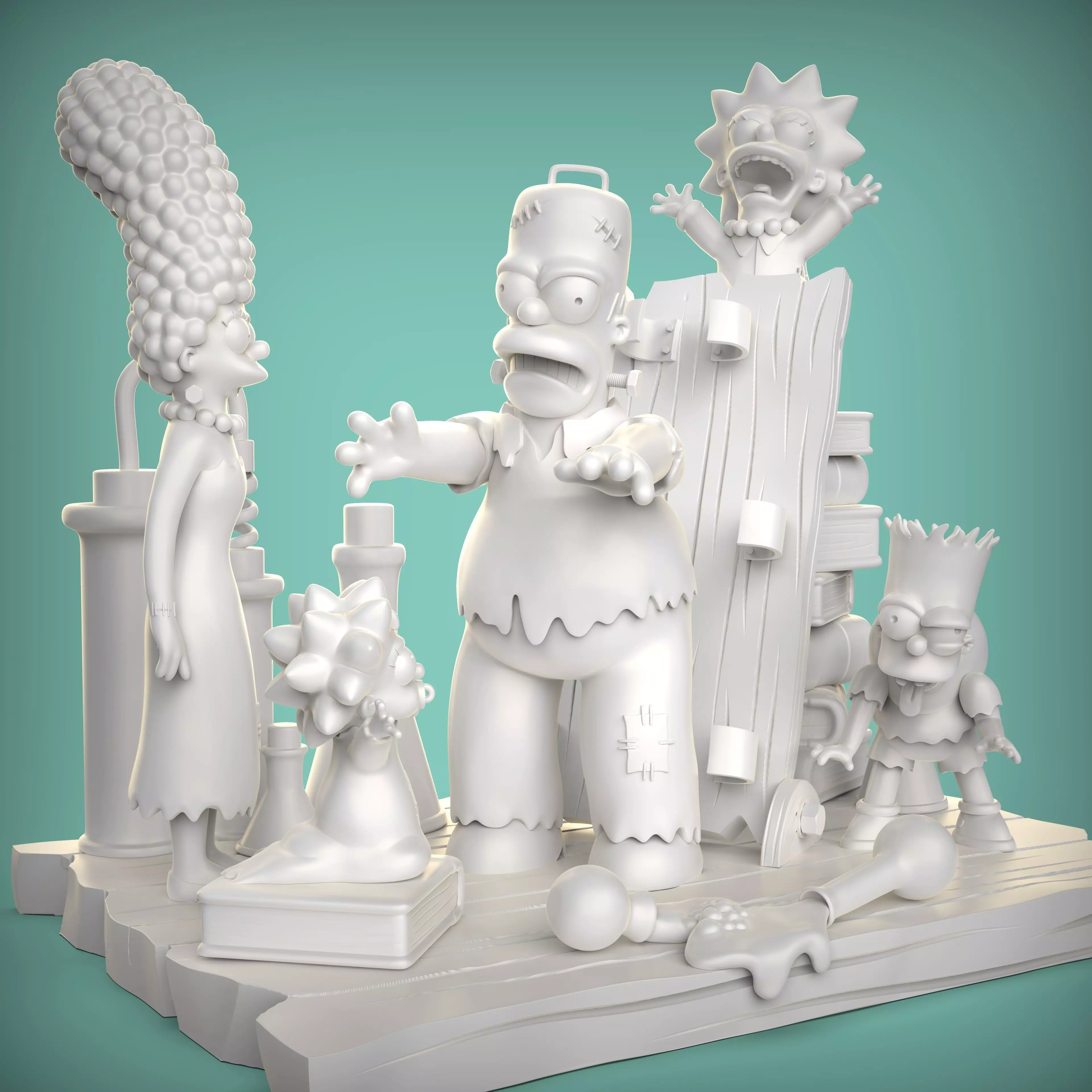 DIORAMA SIMPSONS HORROR 3D print model_14