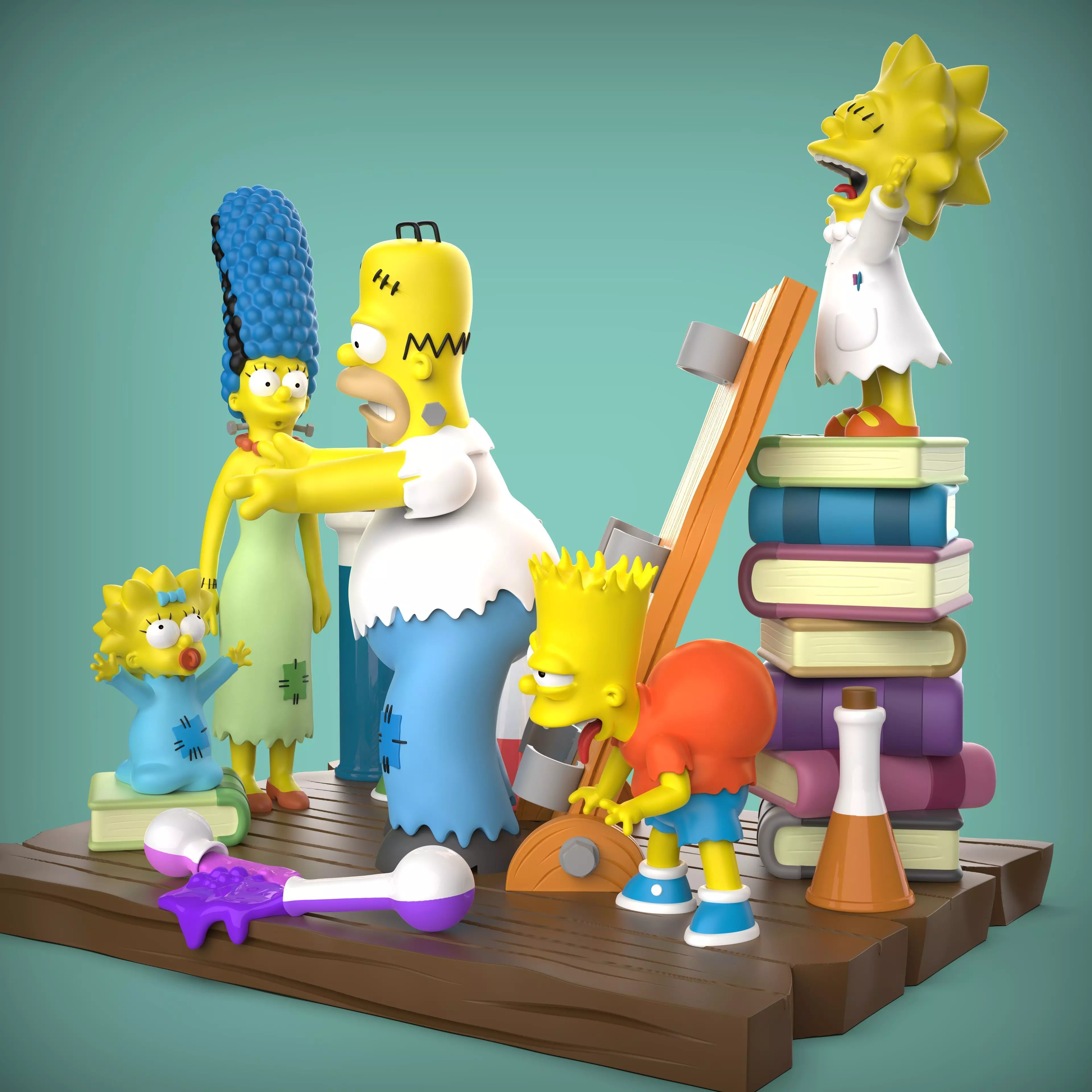 DIORAMA SIMPSONS HORROR 3D print model_12