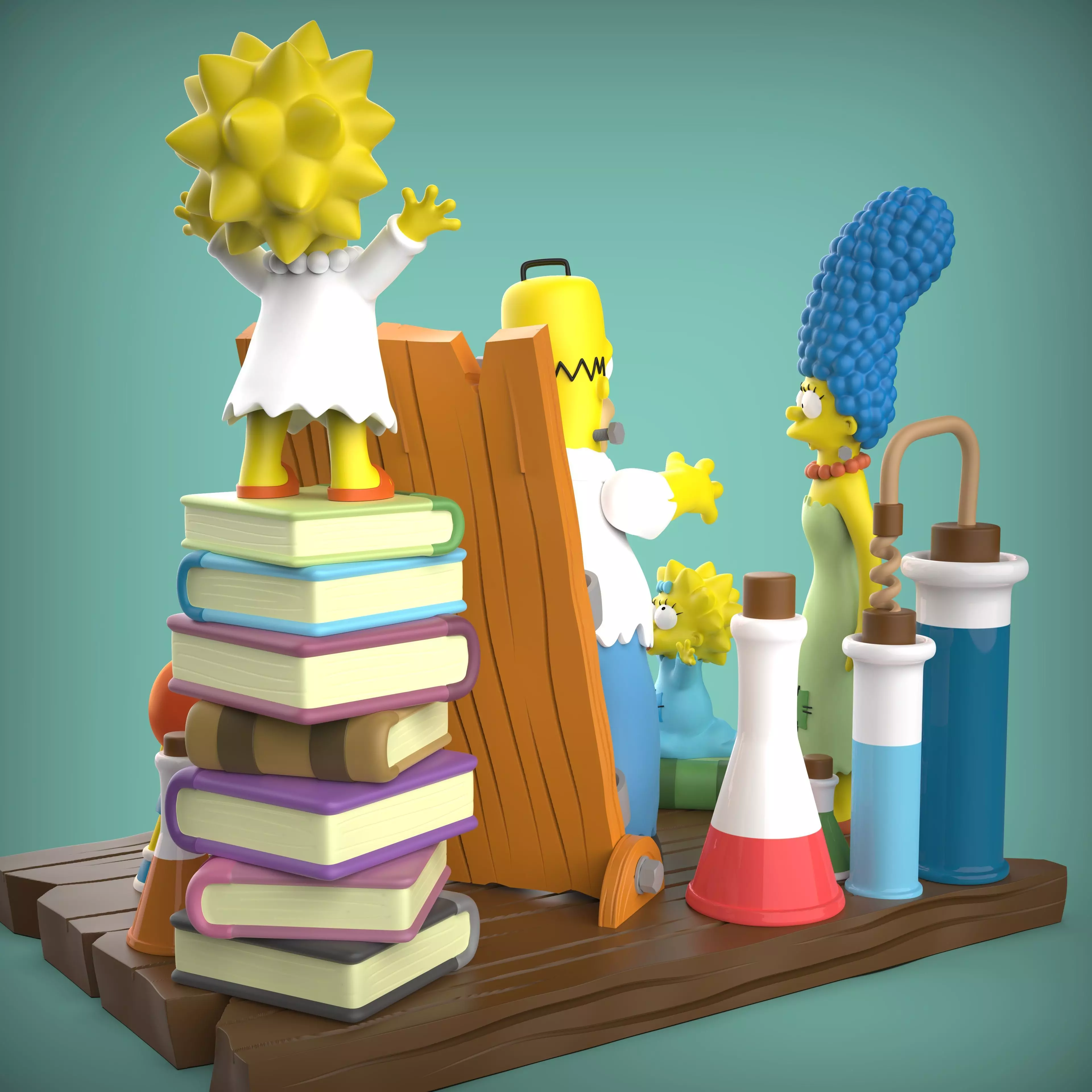 DIORAMA SIMPSONS HORROR 3D print model_11