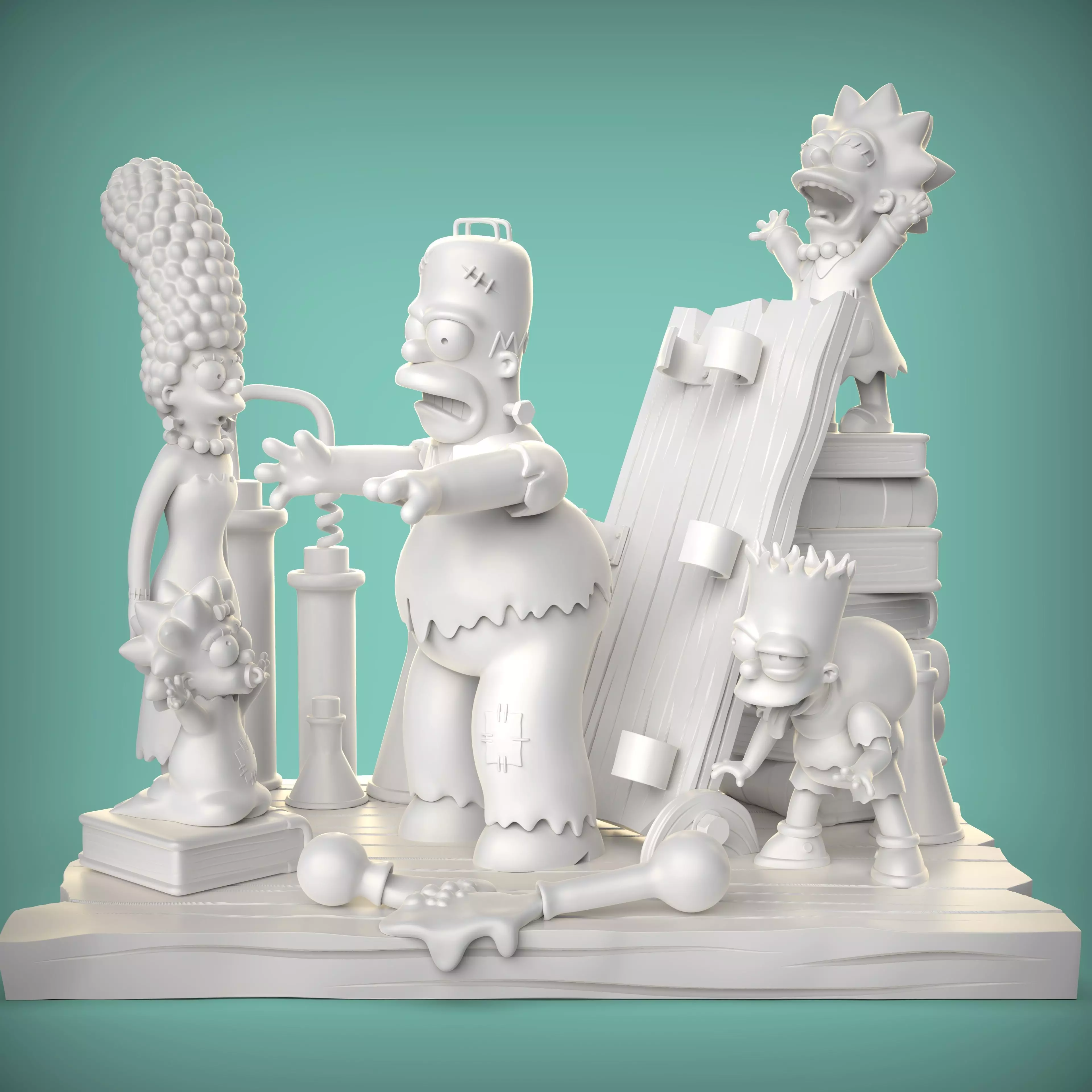 DIORAMA SIMPSONS HORROR 3D print model_13
