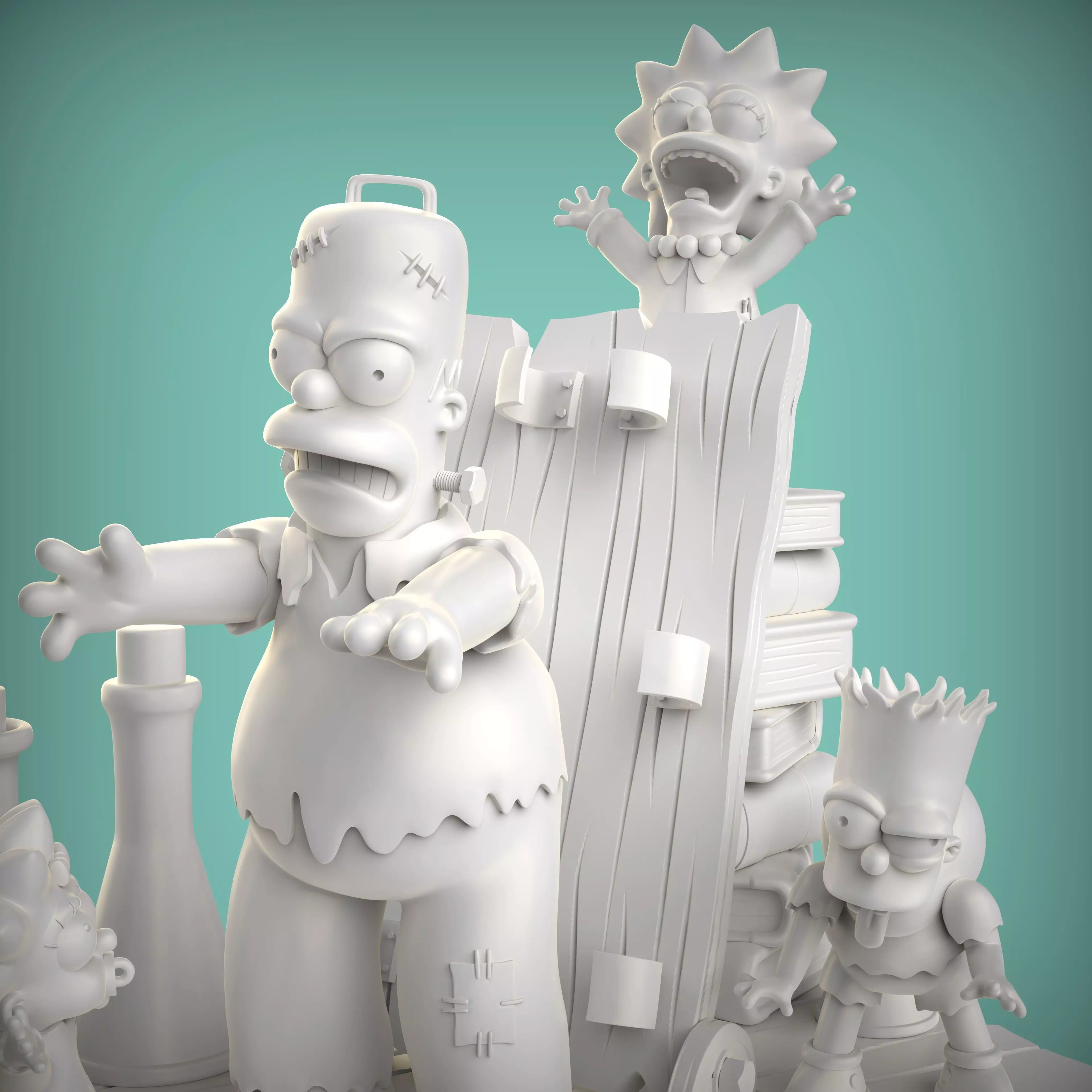 DIORAMA SIMPSONS HORROR 3D print model_16