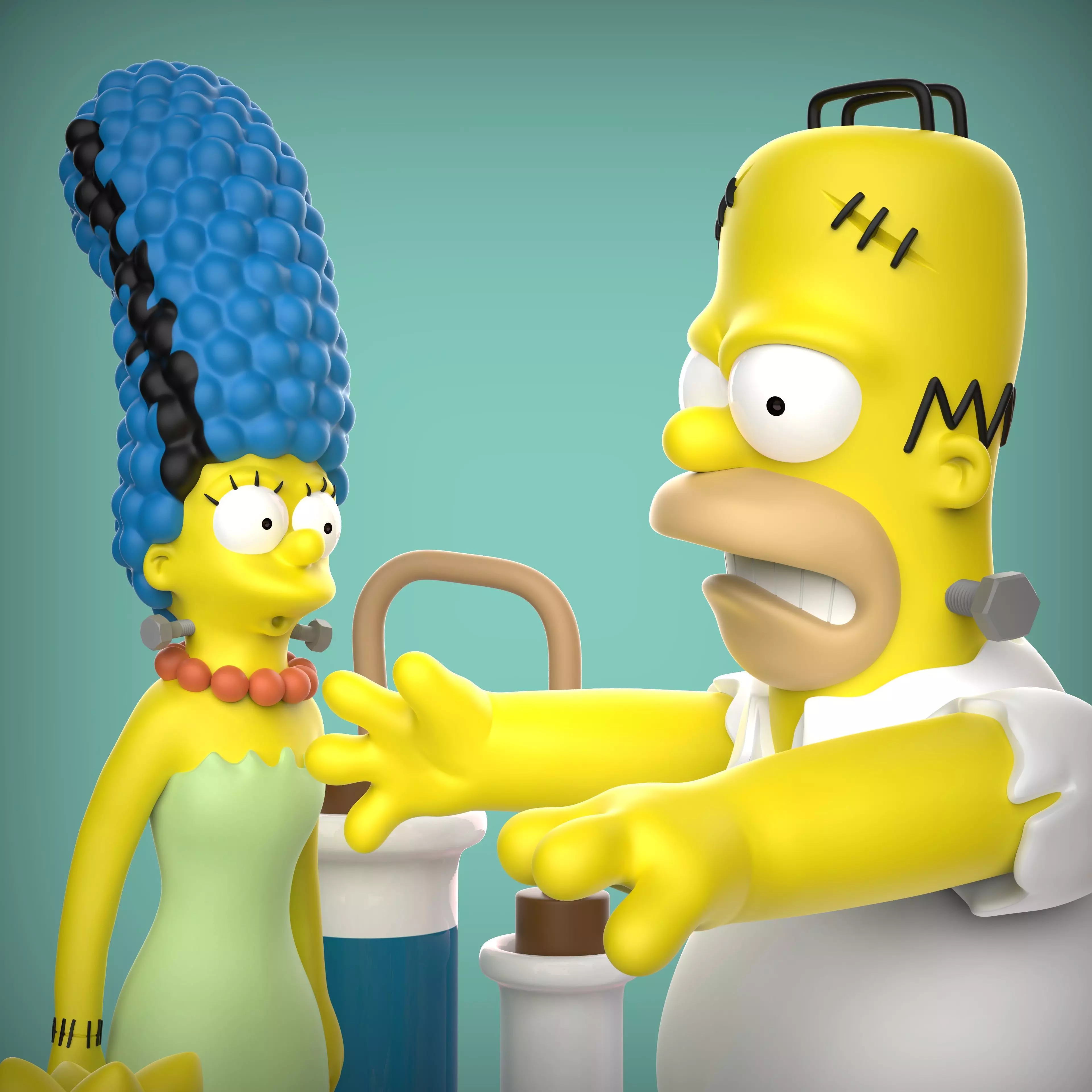 DIORAMA SIMPSONS HORROR 3D print model_9