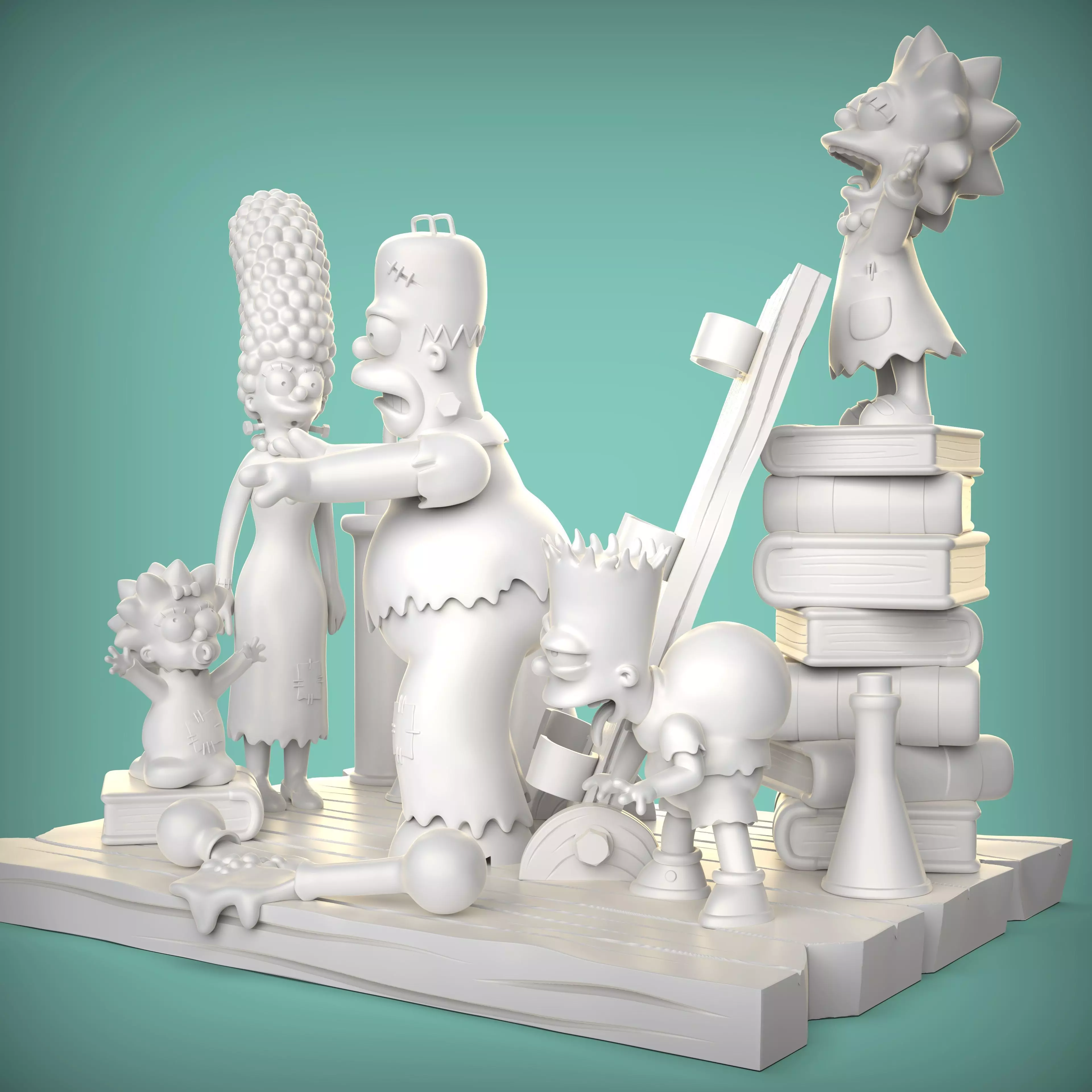 DIORAMA SIMPSONS HORROR 3D print model_15
