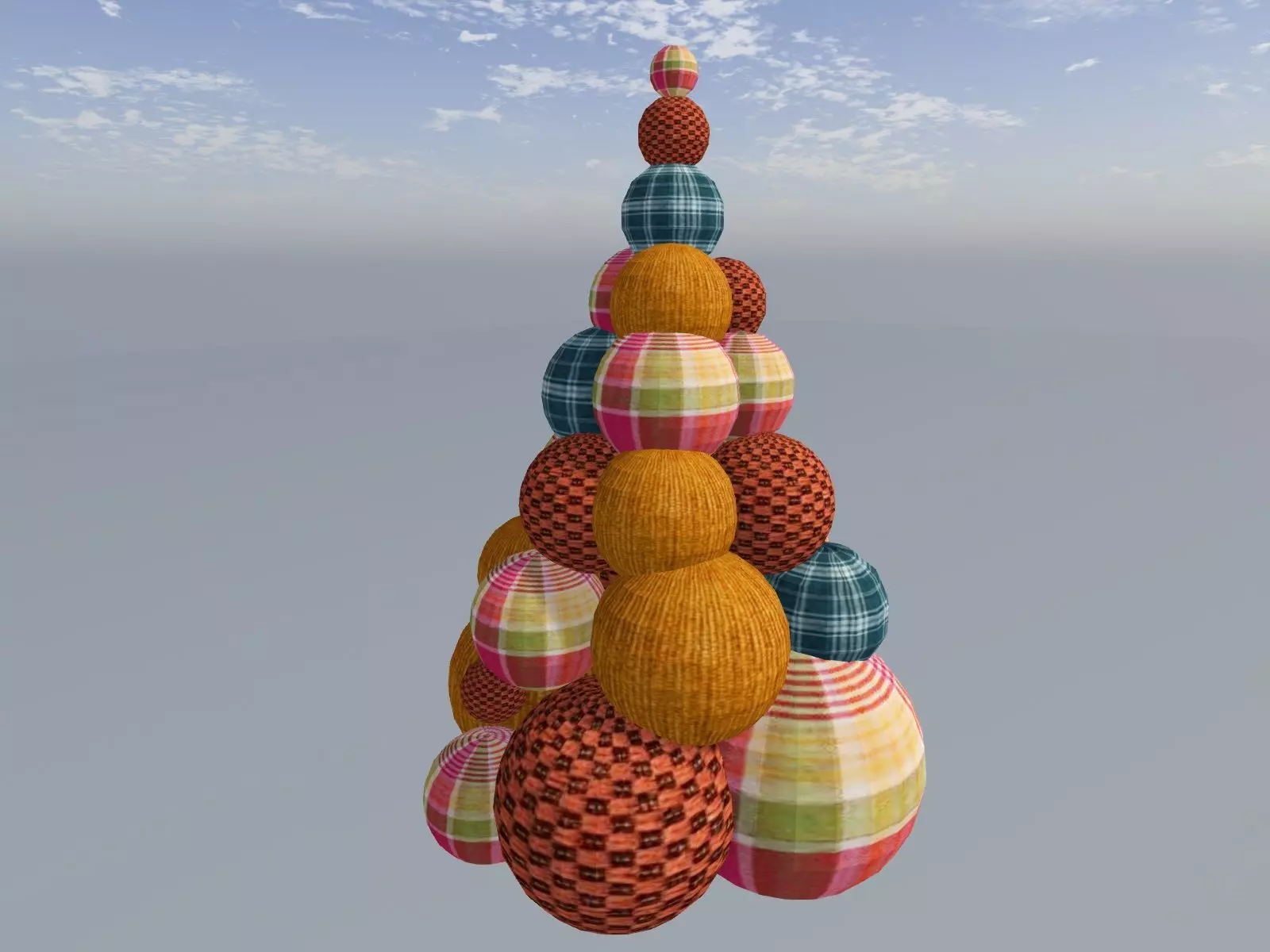 Christmas Tree Made of balls Free 3D model