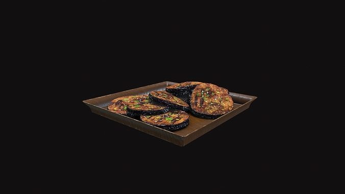 Medieval Eggplant Low-poly 3D model 6