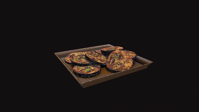 Medieval Eggplant Low-poly 3D model 2