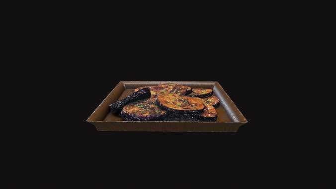 Medieval Eggplant Low-poly 3D model 3
