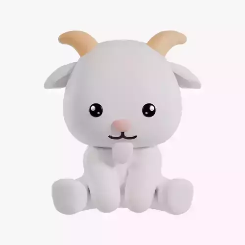 Chinese Zodiac Year of the Goat Sitting Pose