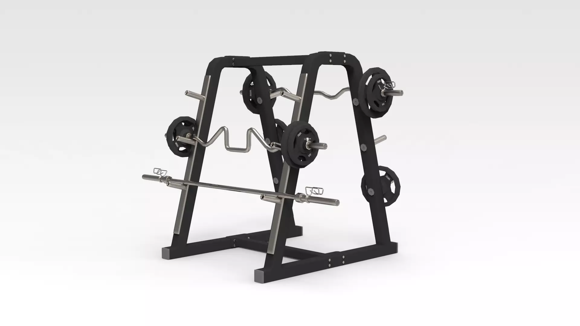 Barbell Stand Low-poly 3D model