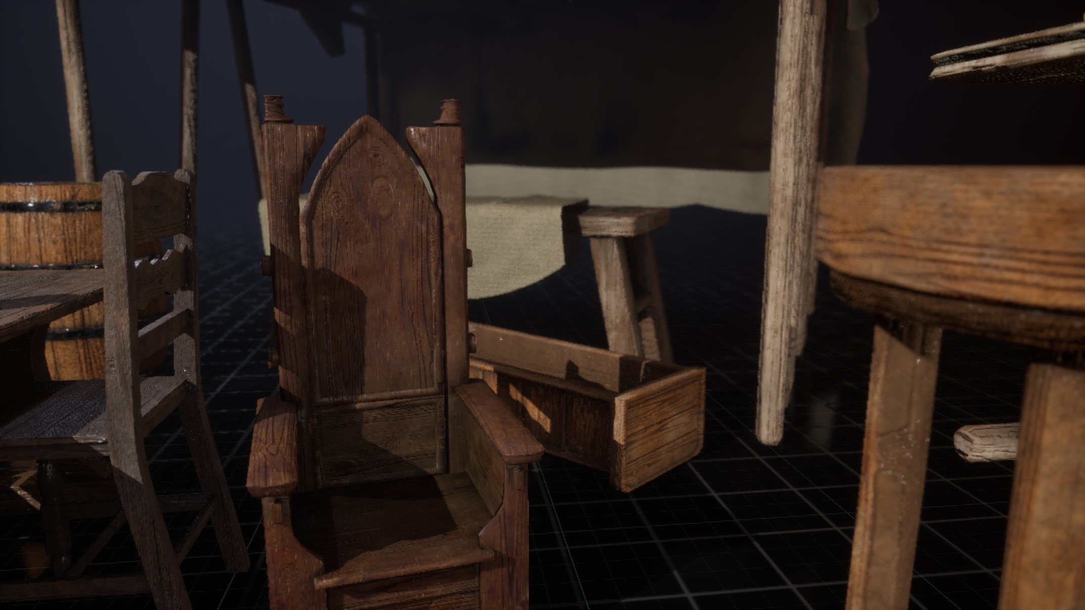 Medieval Props Low-poly 3D model_6