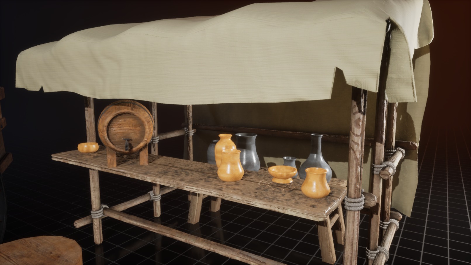 Medieval Props Low-poly 3D model_4