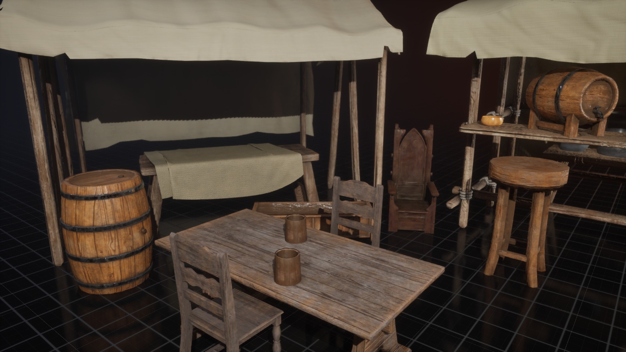 Medieval Props Low-poly 3D model_5