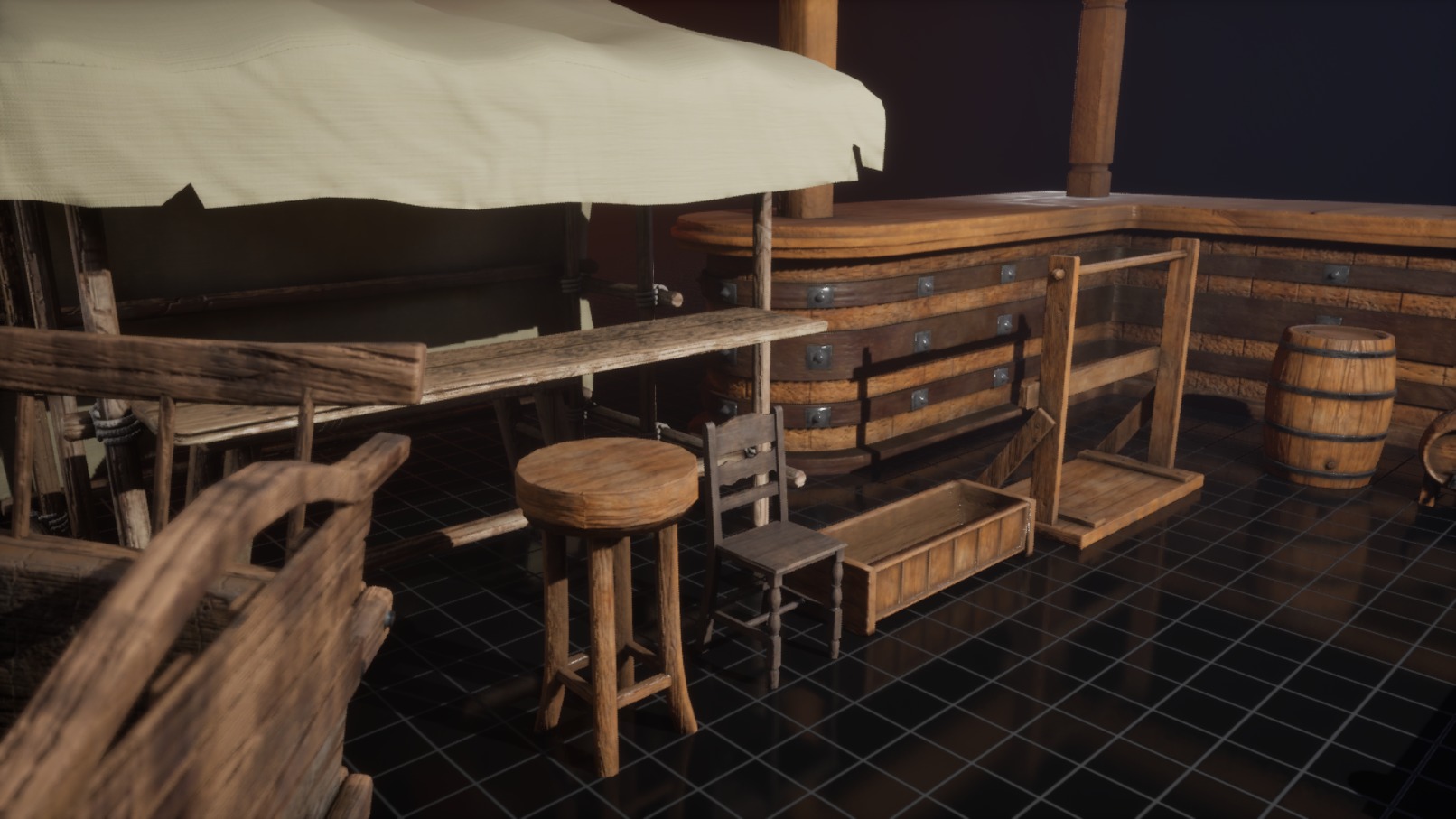 Medieval Props Low-poly 3D model_3