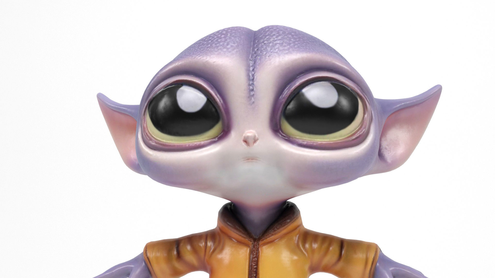 Little Alien Low-poly 3D model_13