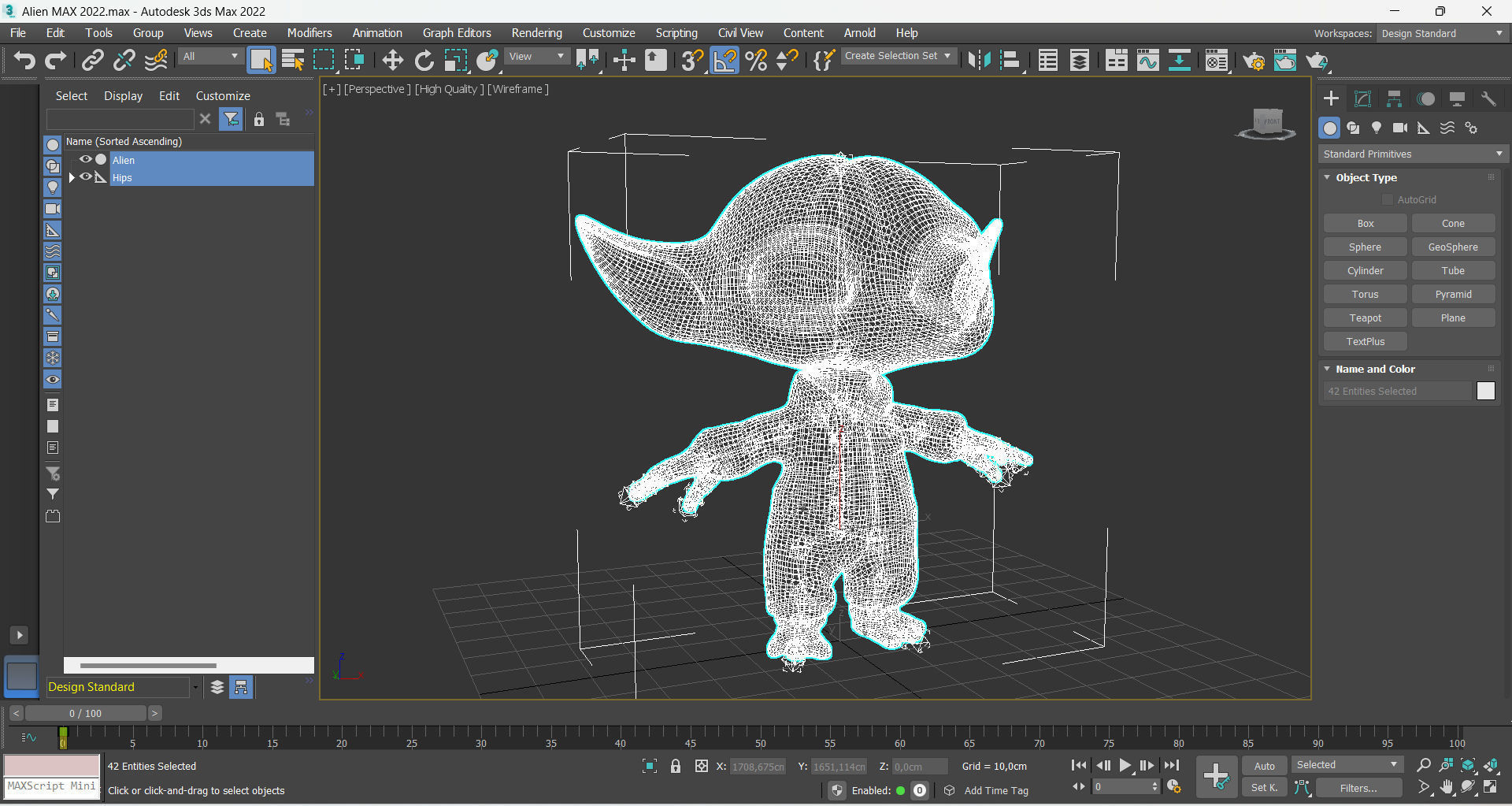 Little Alien Low-poly 3D model_16