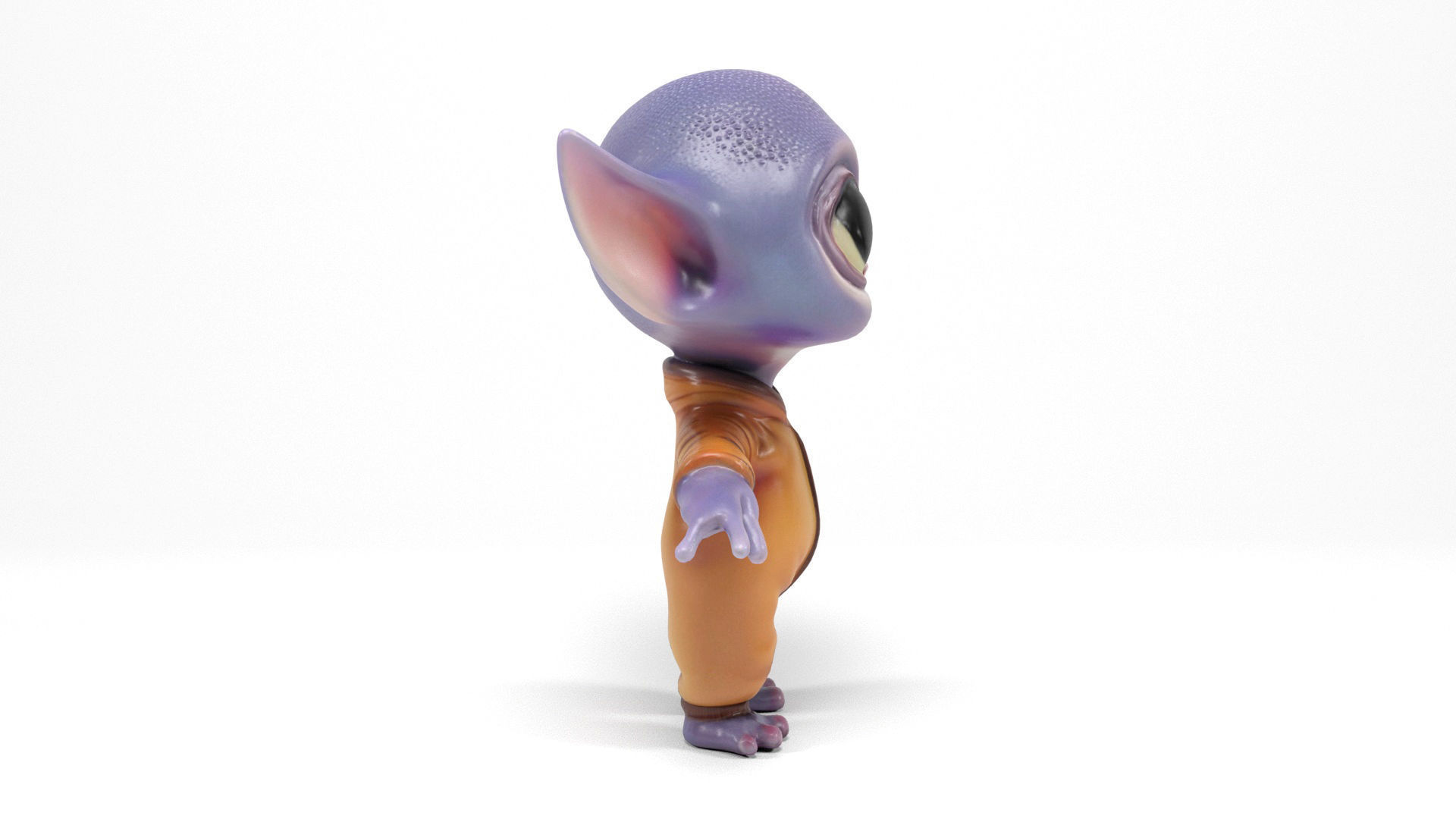 Little Alien Low-poly 3D model_4