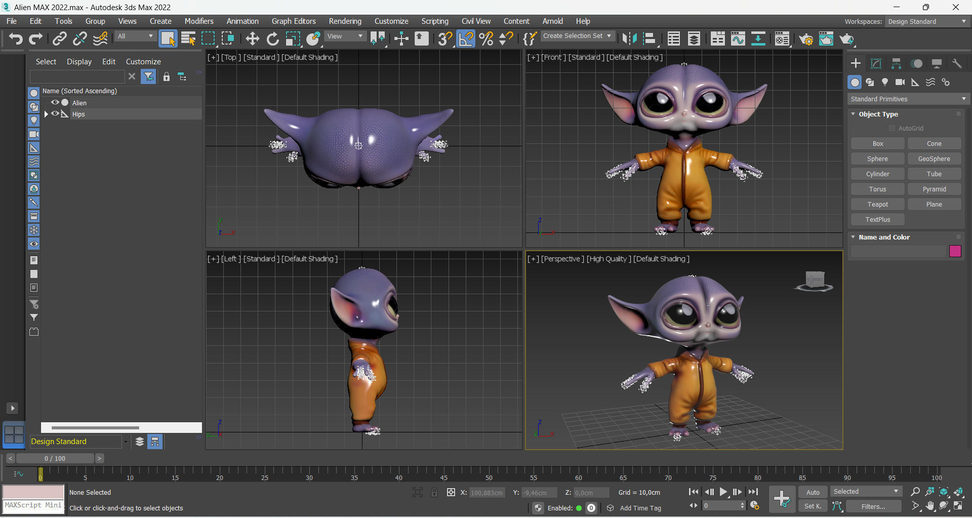 Little Alien Low-poly 3D model_14