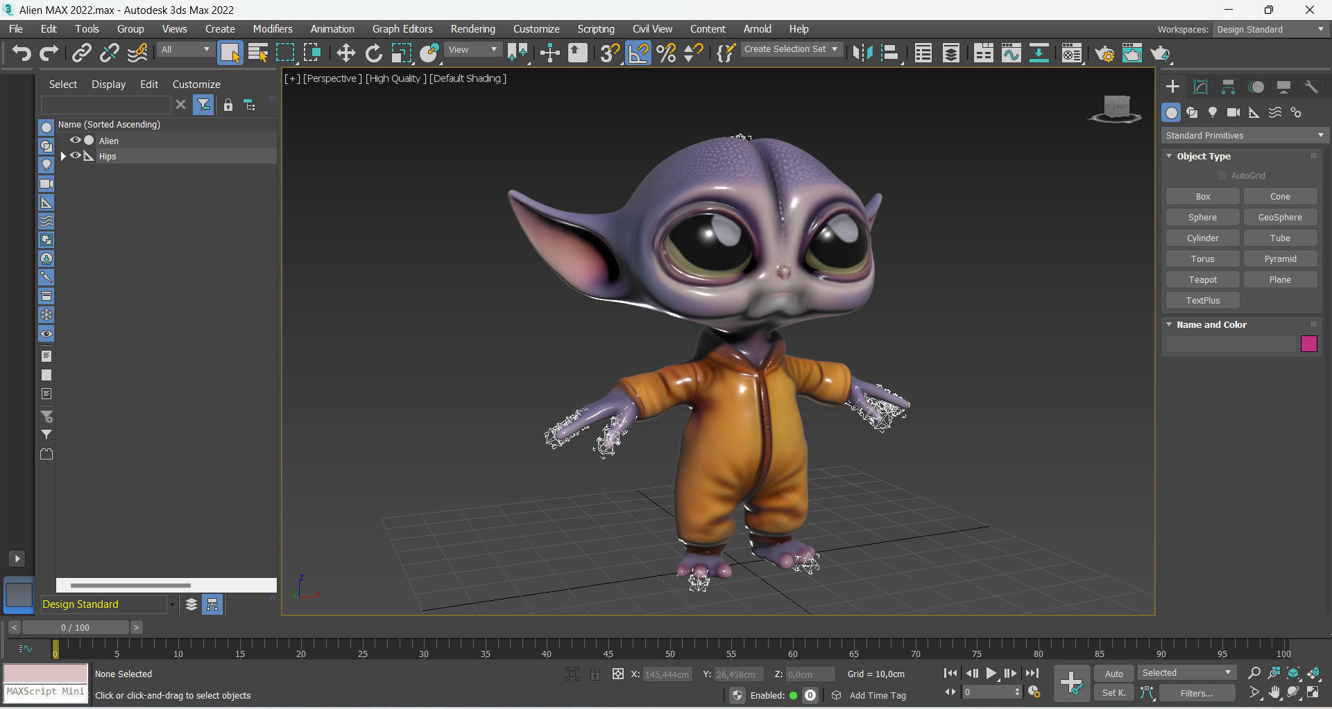 Little Alien Low-poly 3D model_15