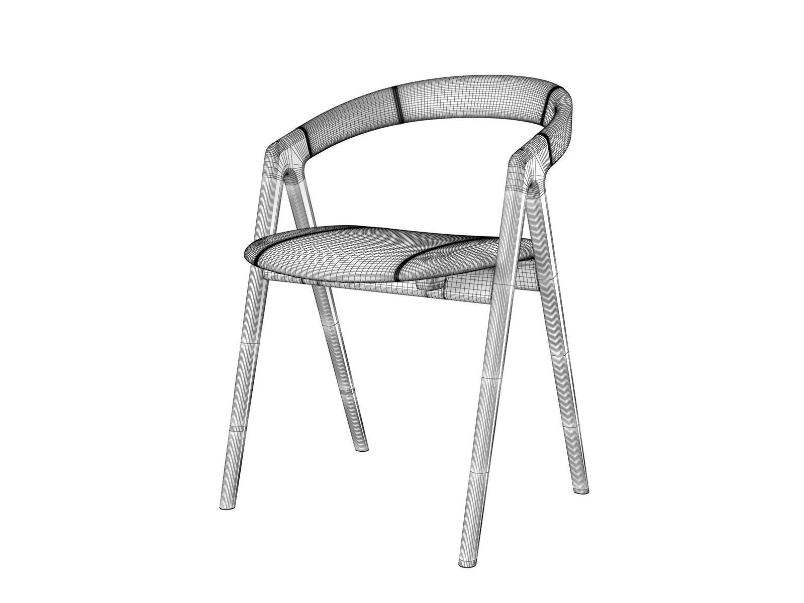 San Dining Armchair 3D model_2