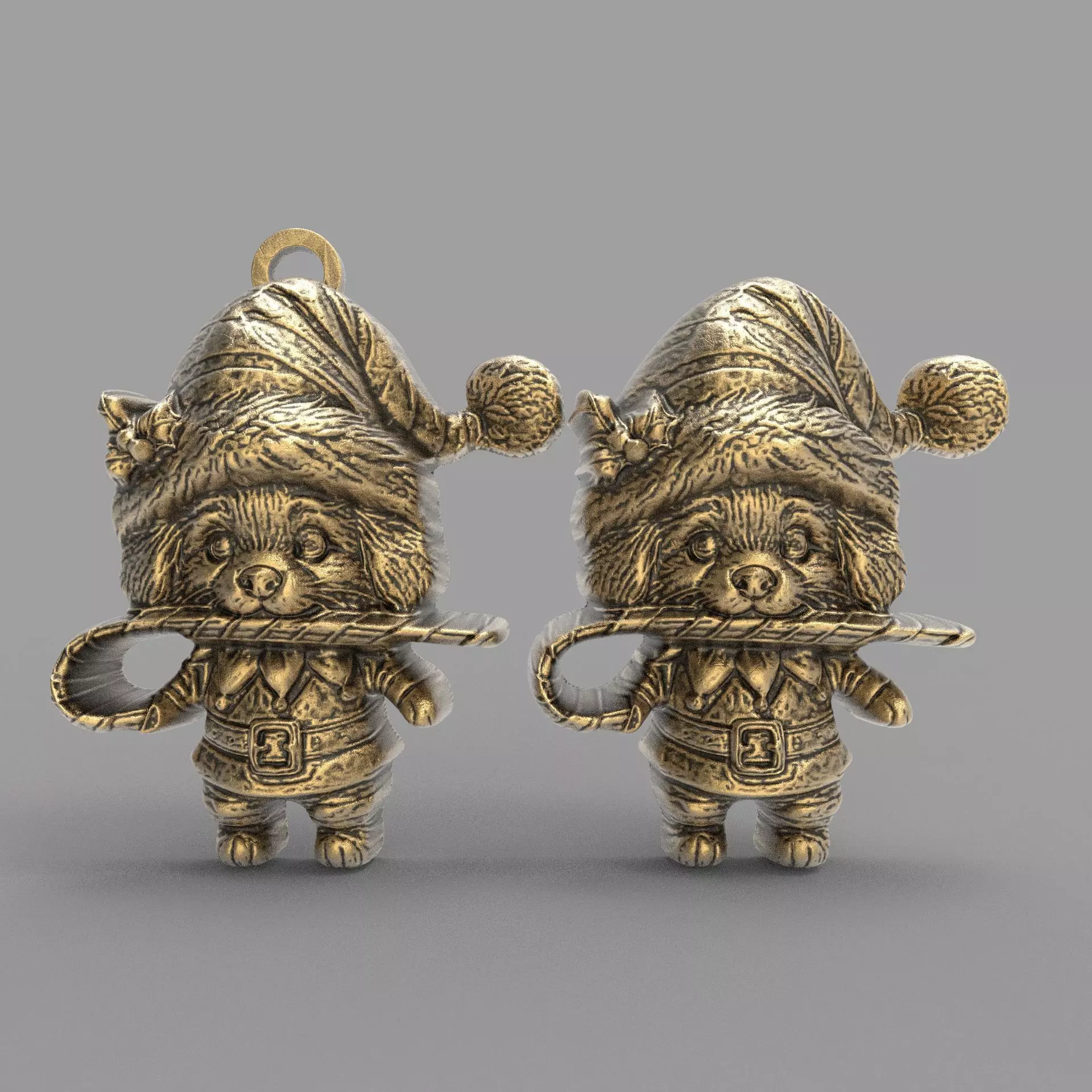 christmas dog decoration 3D print model_0