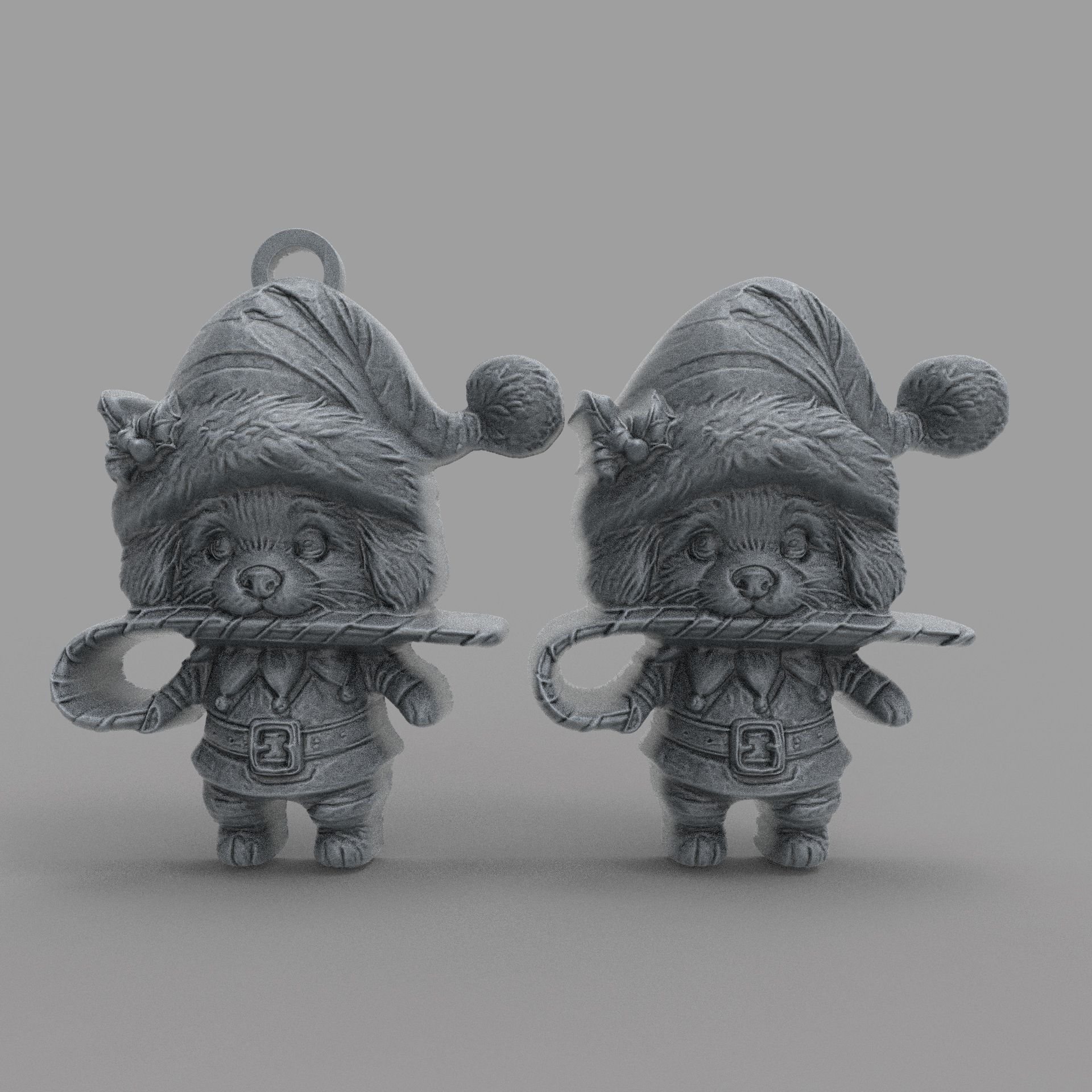 christmas dog decoration 3D print model_1