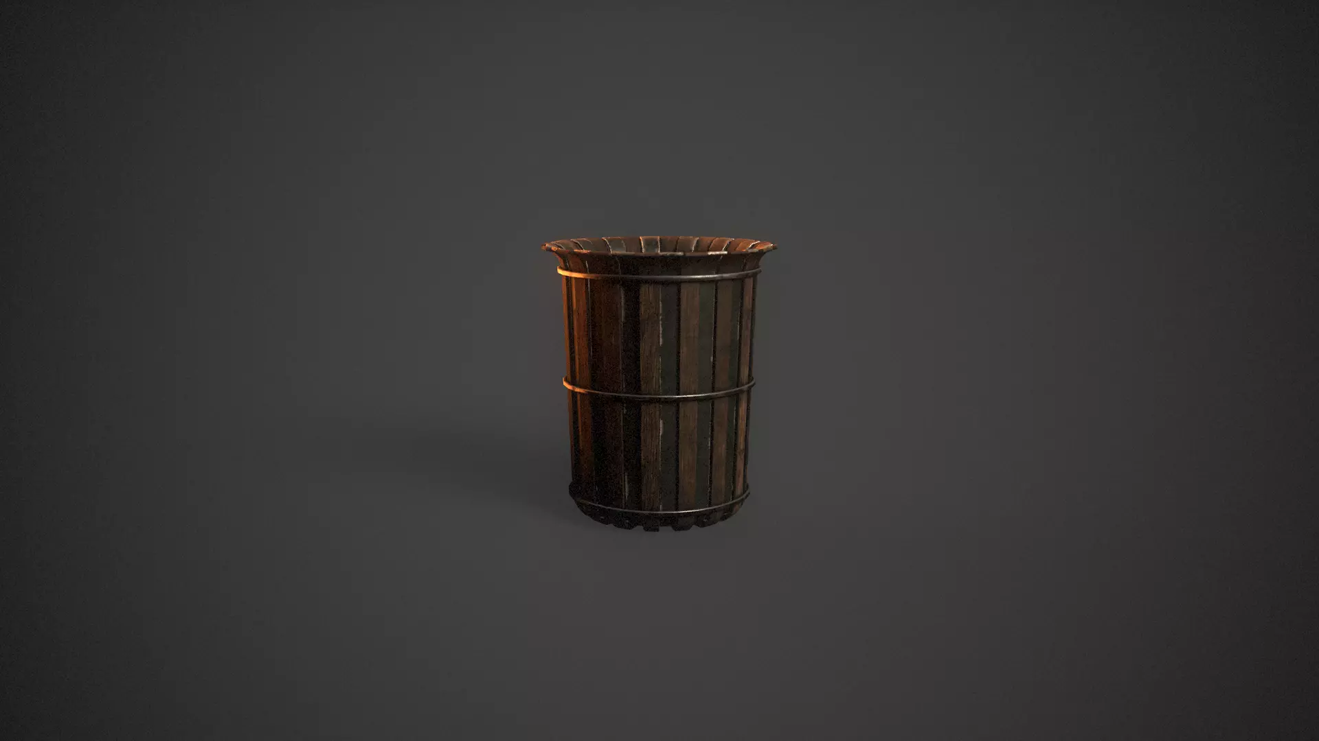 Street Trashcan 3D model_0