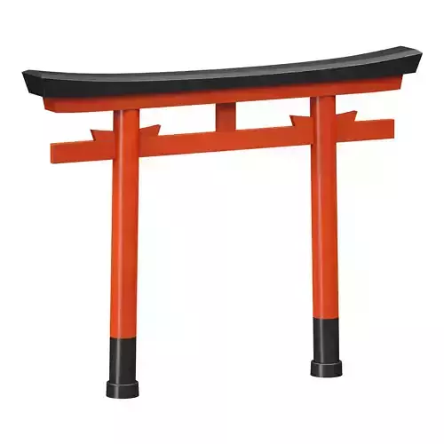 Torii Japanese arch sacred gate to a Shinto shrine