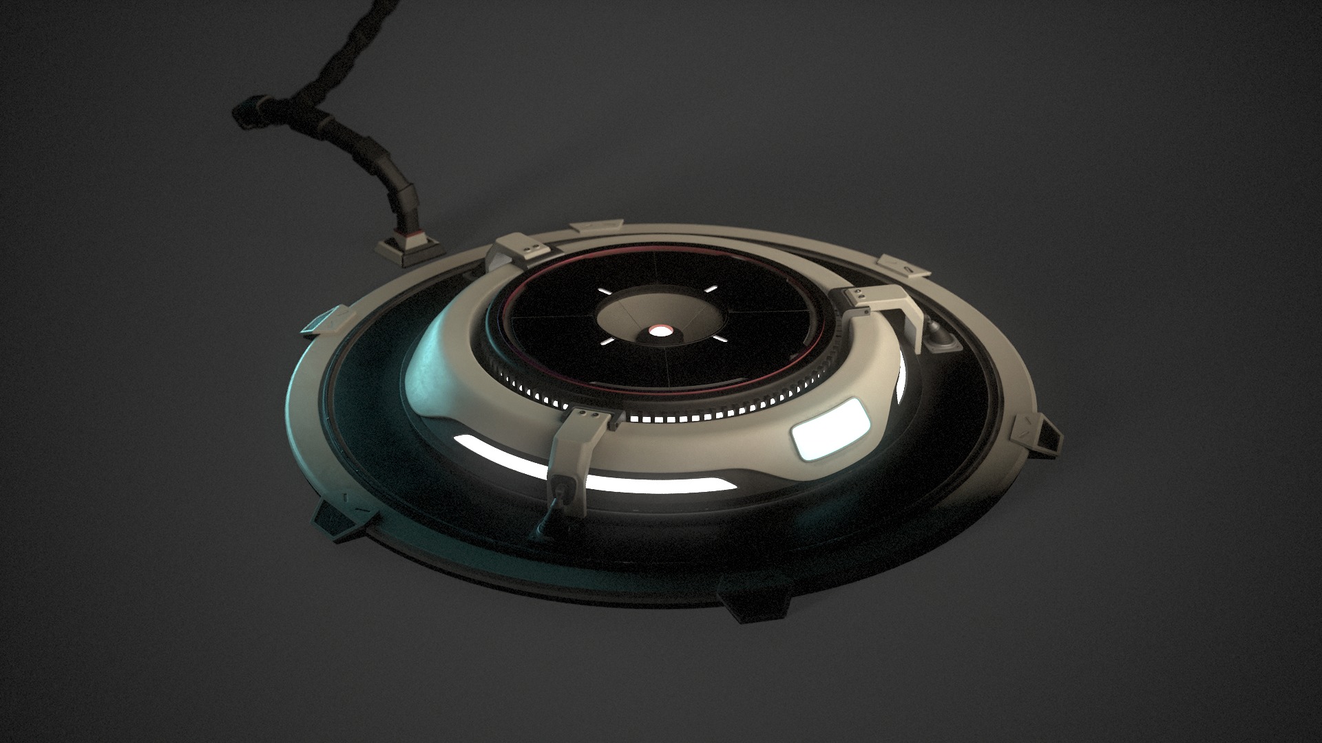 Sci-Fi Platform 3D model_1