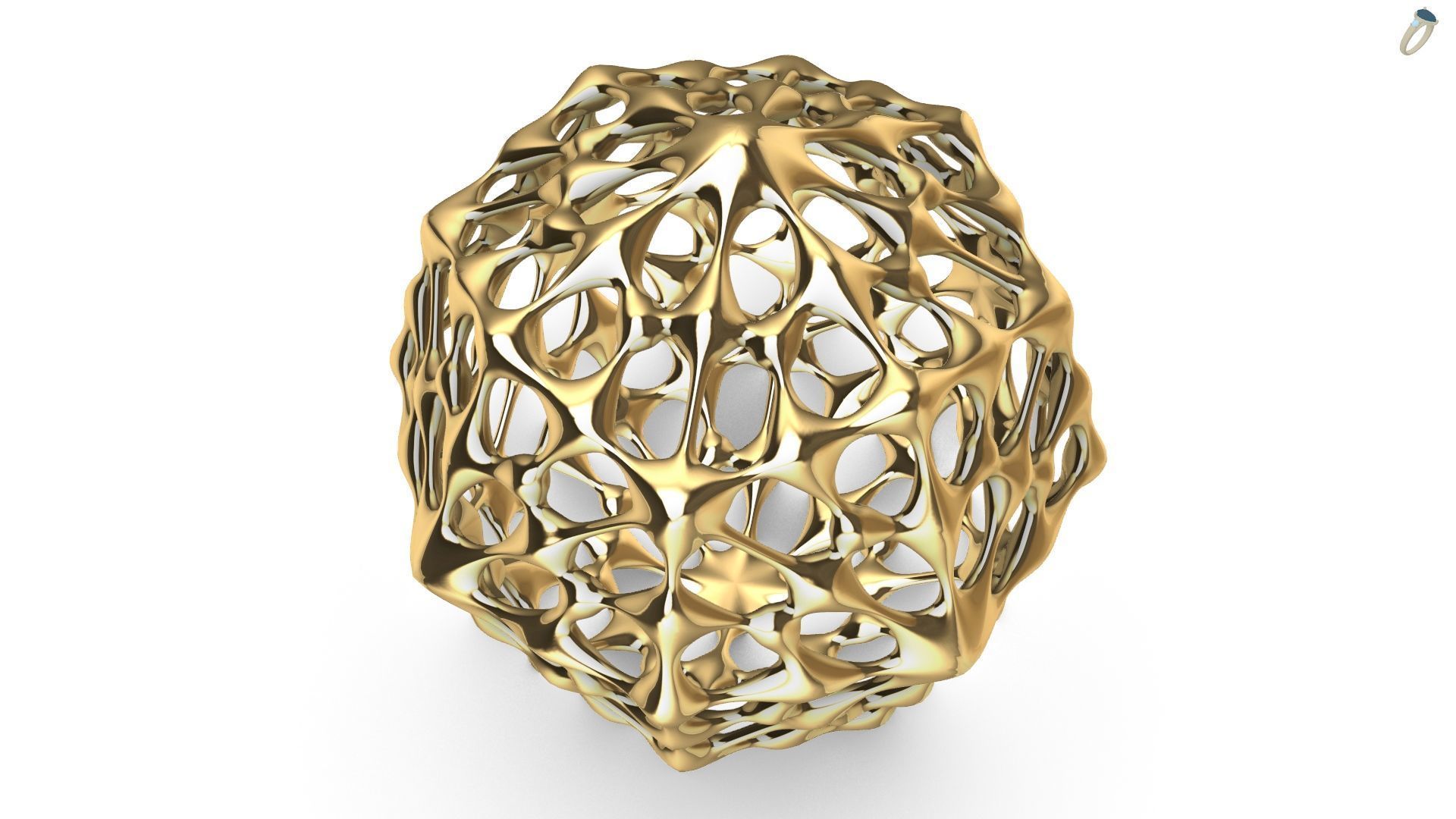 Puffed Balloon Decoration Ball 3D print model_2