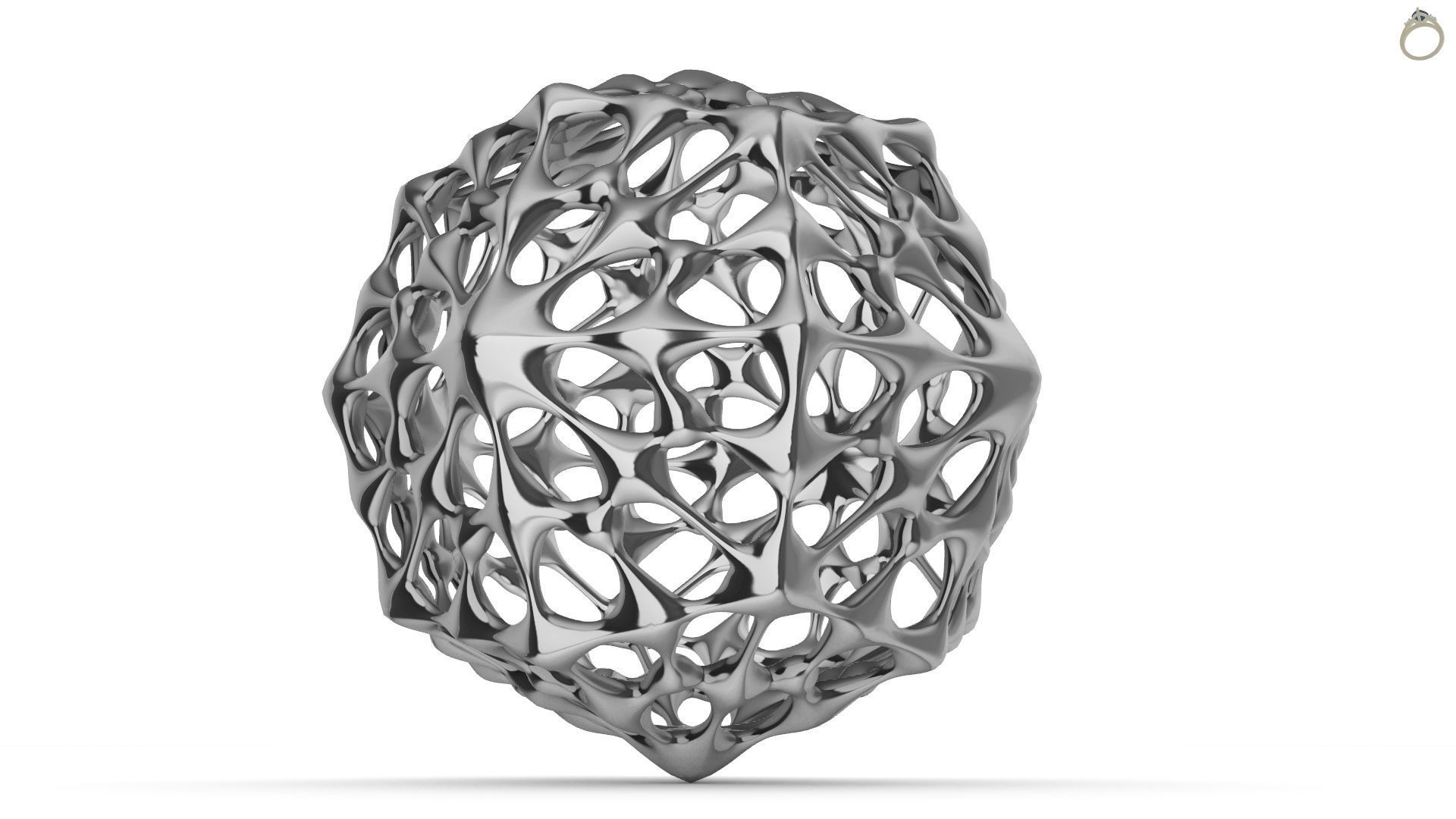 Puffed Balloon Decoration Ball 3D print model_6