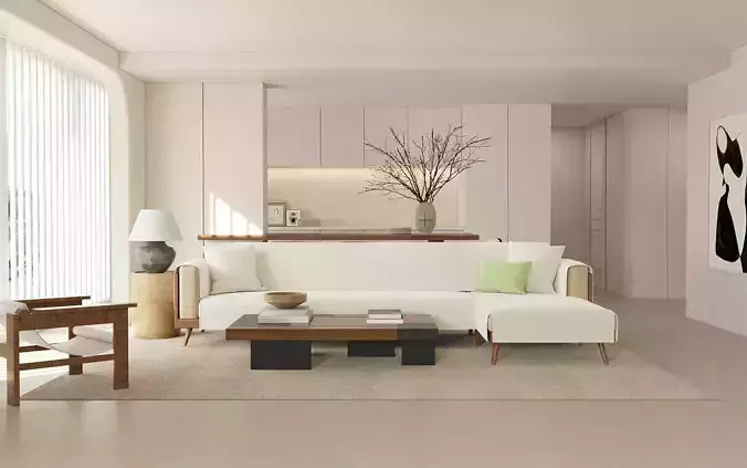 Retro residential indoor  3D model