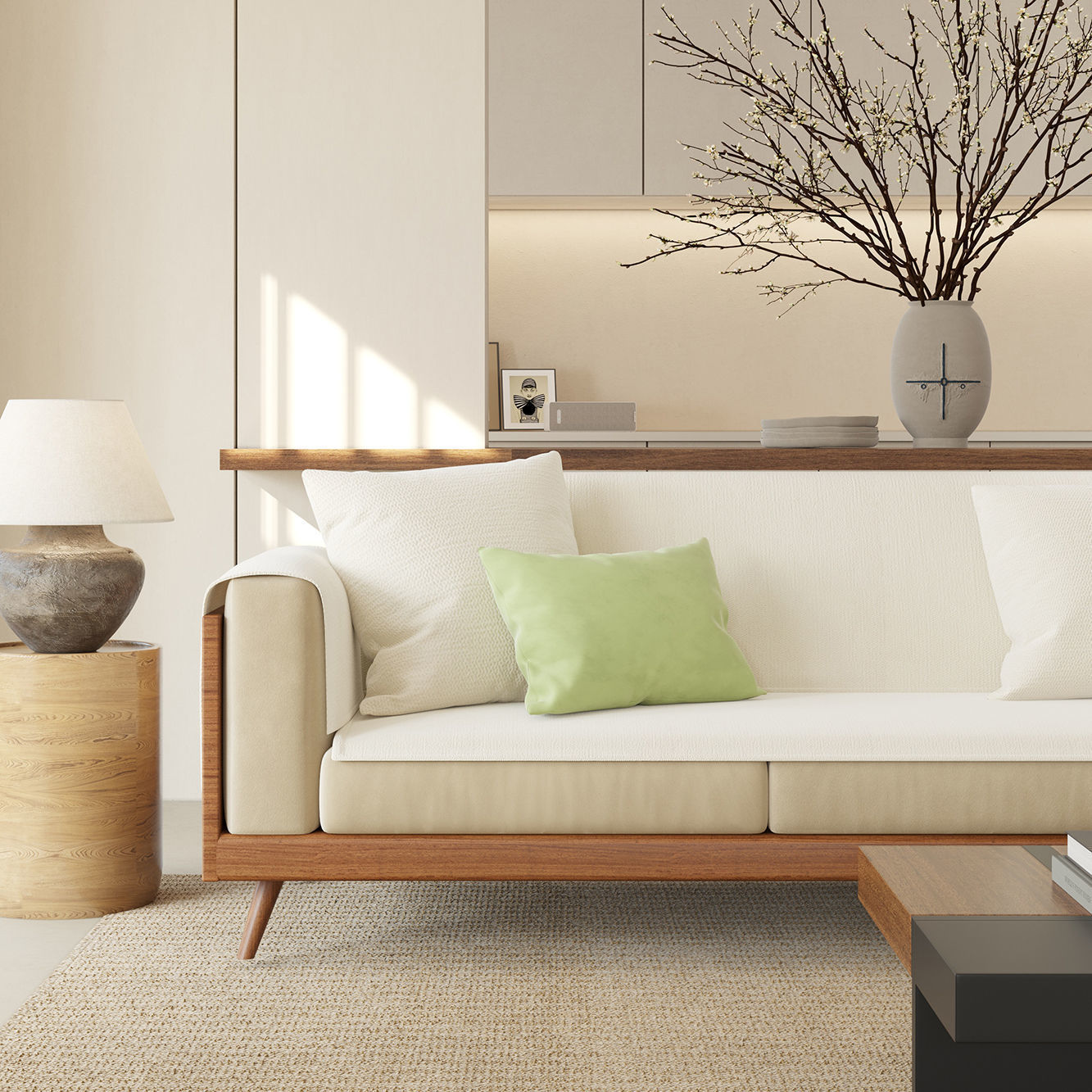 Retro residential indoor  3D model_7