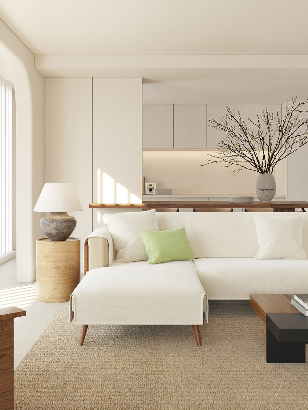 Retro residential indoor  3D model_1