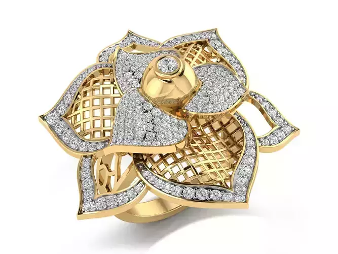 Women Ring  Render 3dm STL OBJ FBX Details 3D print model