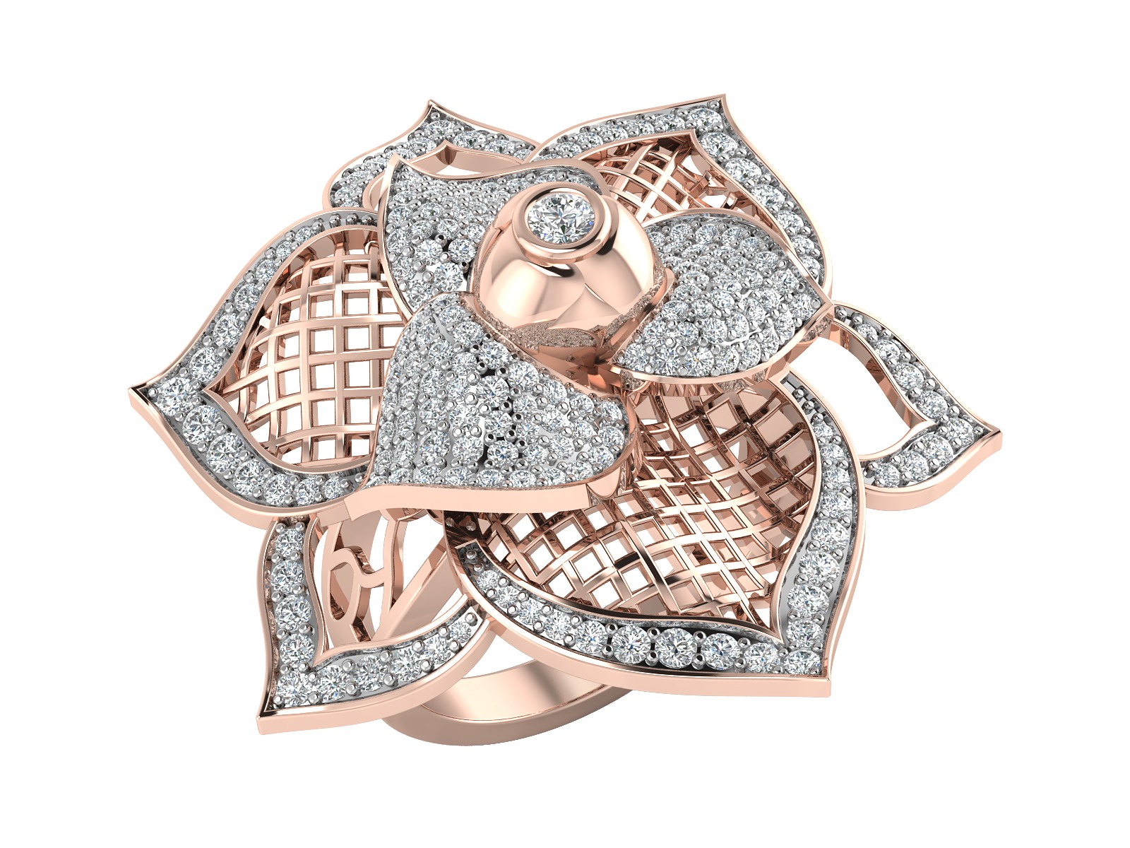Women Ring Render 3dm STL OBJ FBX Details 3D print model_2