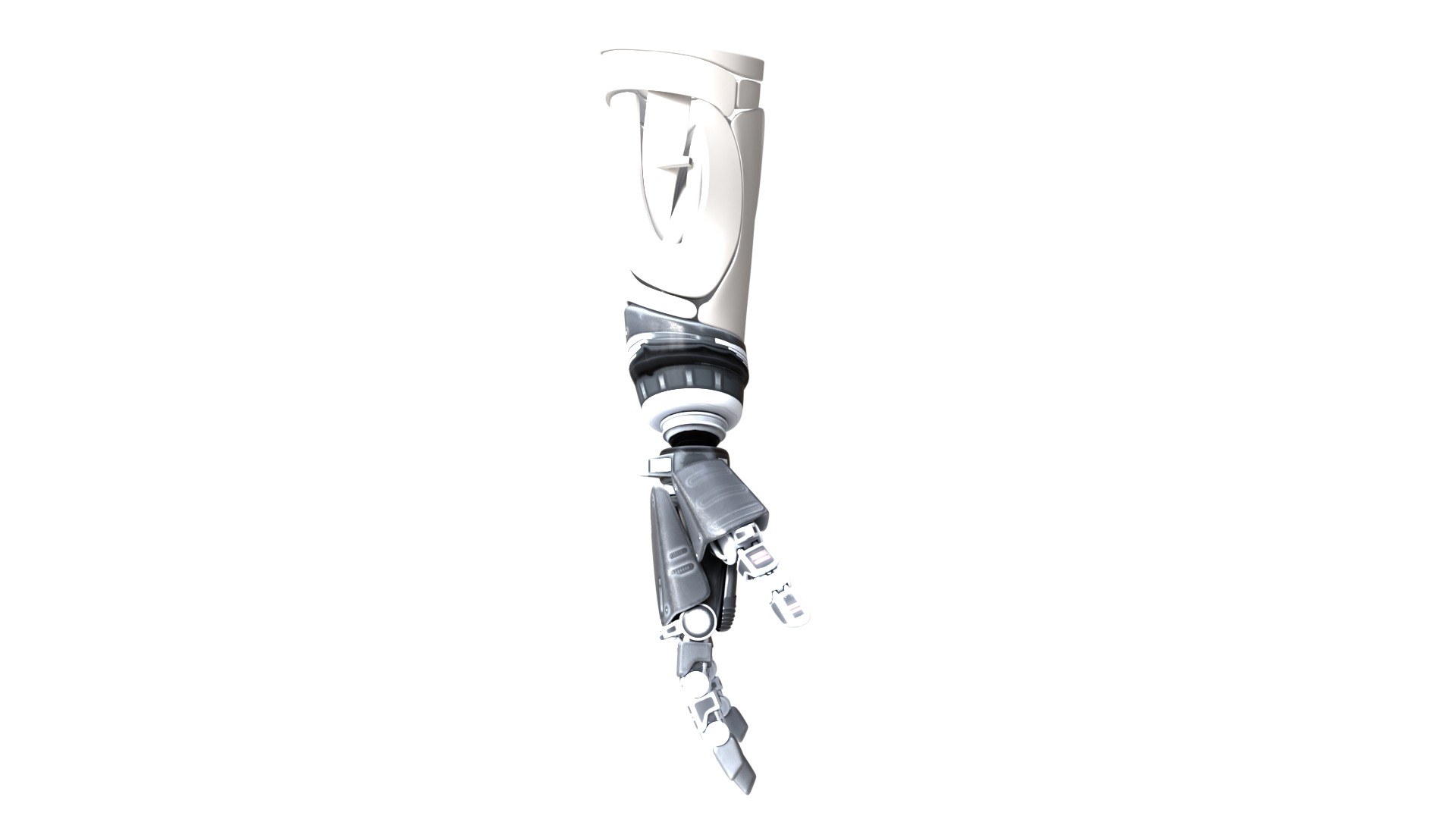 Robotic Arm subdivision Blender 3d model Low-poly 3D model_3