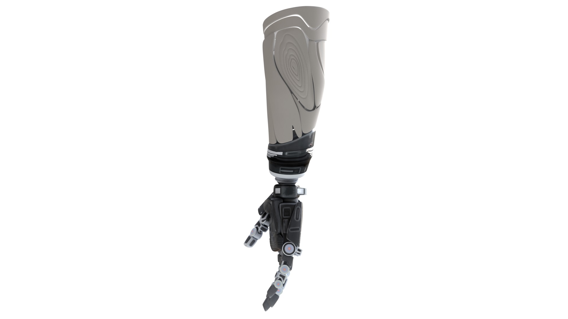 Robotic Arm subdivision Blender 3d model Low-poly 3D model_4