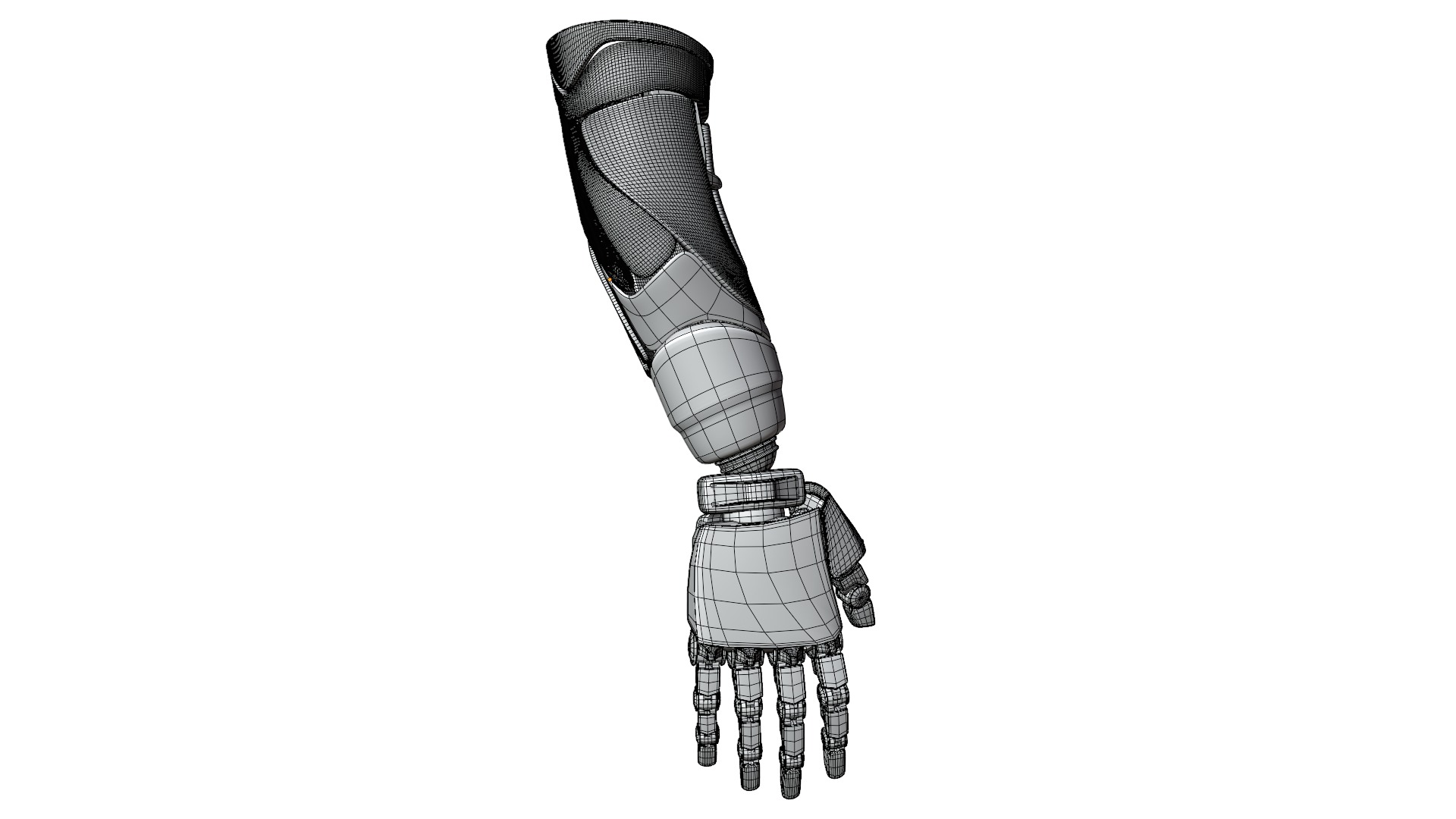 Robotic Arm subdivision Blender 3d model Low-poly 3D model_15