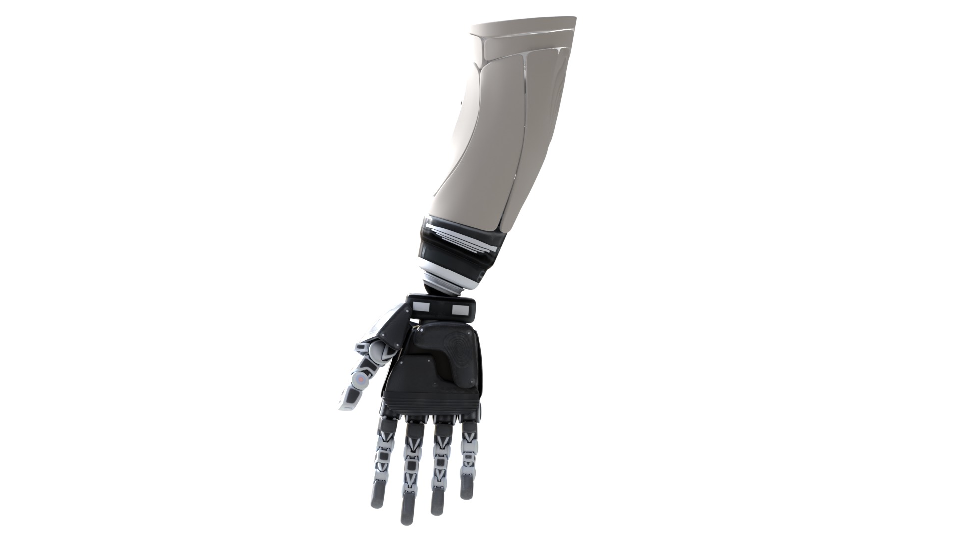Robotic Arm subdivision Blender 3d model Low-poly 3D model_1