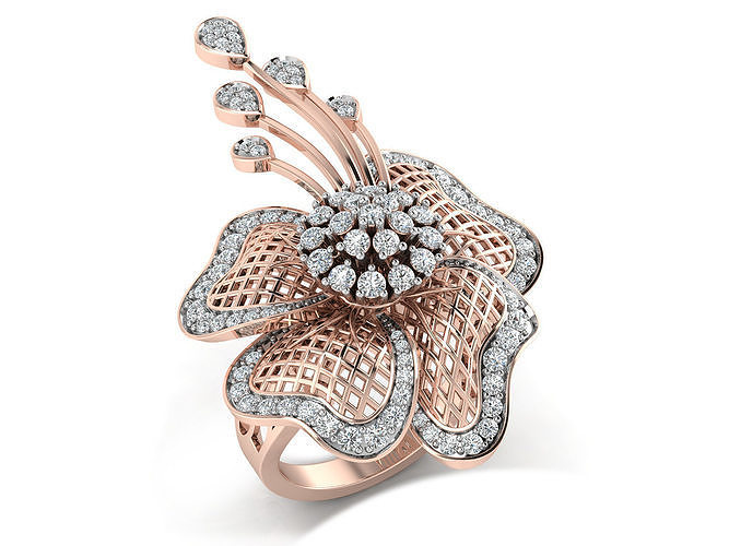 Women Ring  Render 3dm STL OBJ FBX Details 3D print model