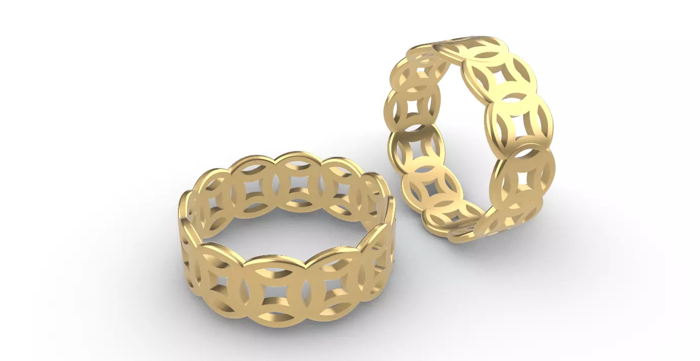 0264 Symbol Coin Ring 3D print model_0
