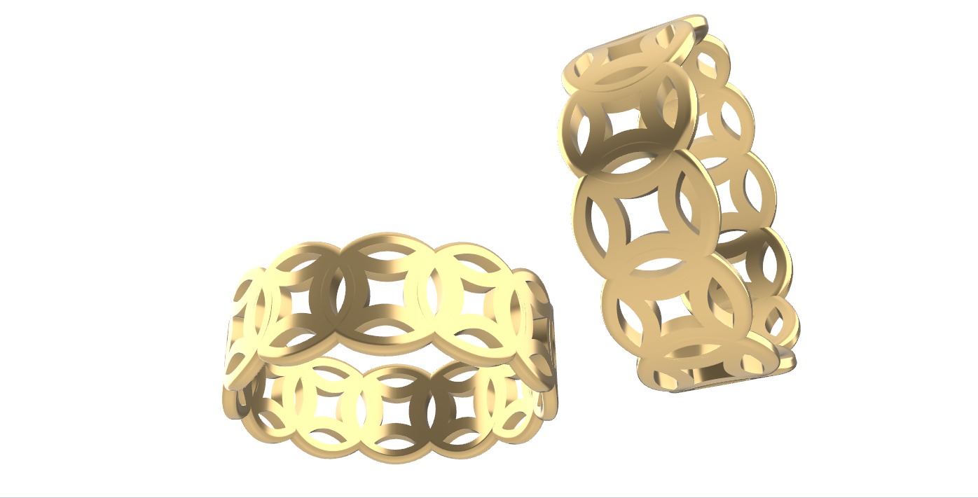 0264 Symbol Coin Ring 3D print model_3