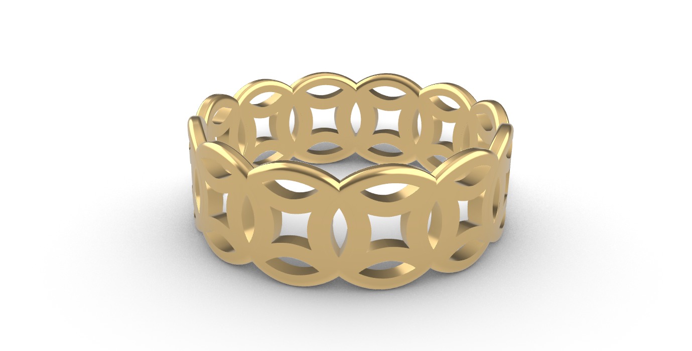 0264 Symbol Coin Ring 3D print model_2