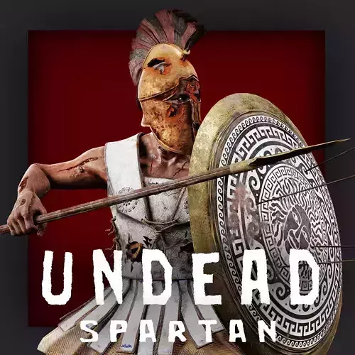 SPARTAN HOPLITE UNDEAD1 Low-poly 3D model