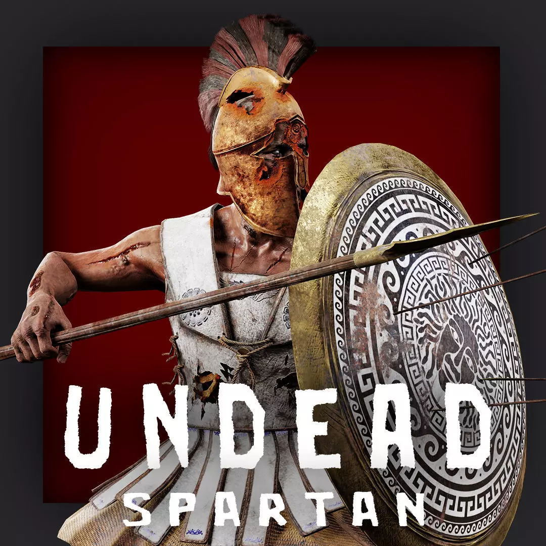 SPARTAN HOPLITE UNDEAD1 Low-poly 3D model_0