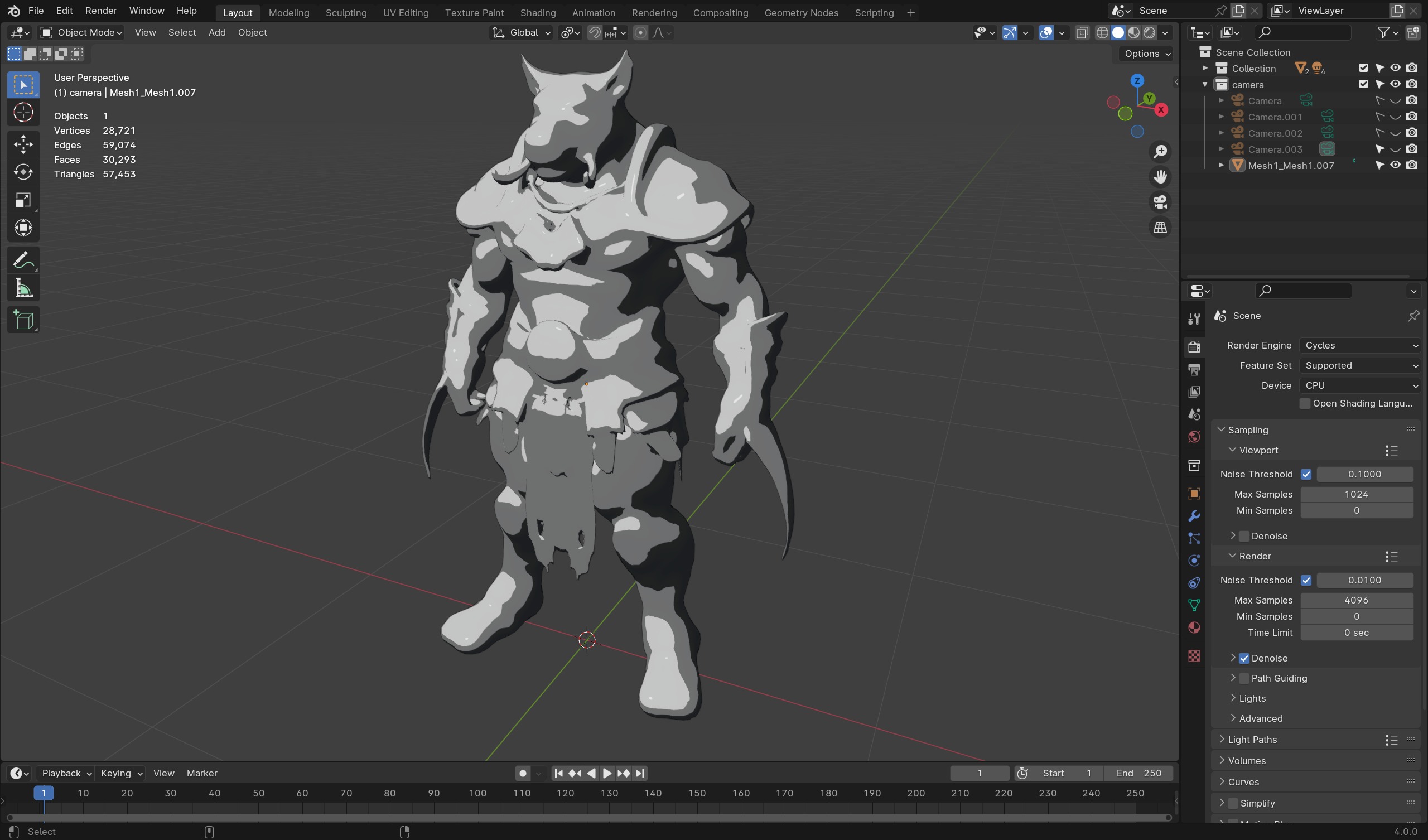 Savage Bulldog Warrior 3D Model  Fearless Gladiator Low-poly 3D model_9