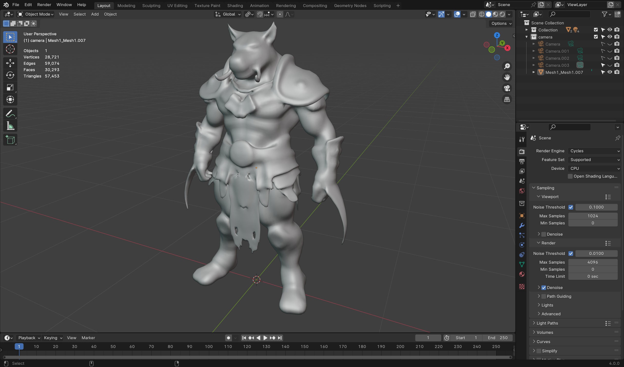 Savage Bulldog Warrior 3D Model  Fearless Gladiator Low-poly 3D model_6
