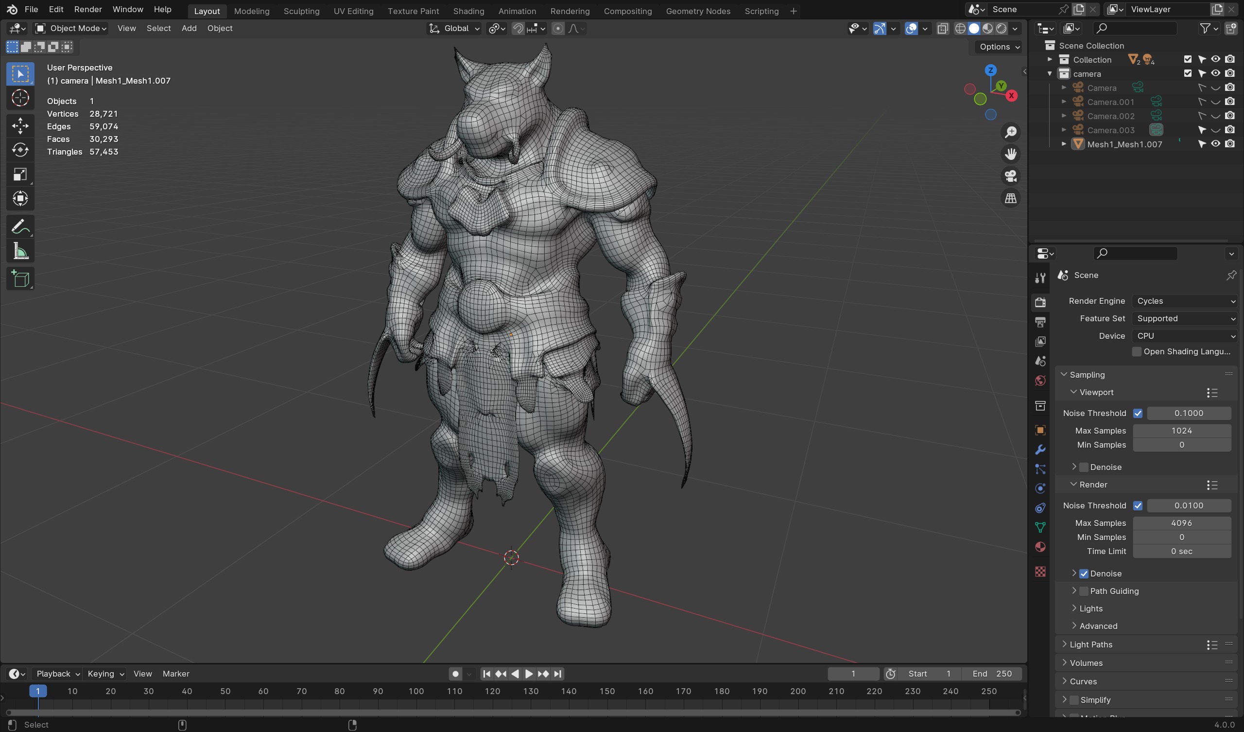 Savage Bulldog Warrior 3D Model  Fearless Gladiator Low-poly 3D model_7