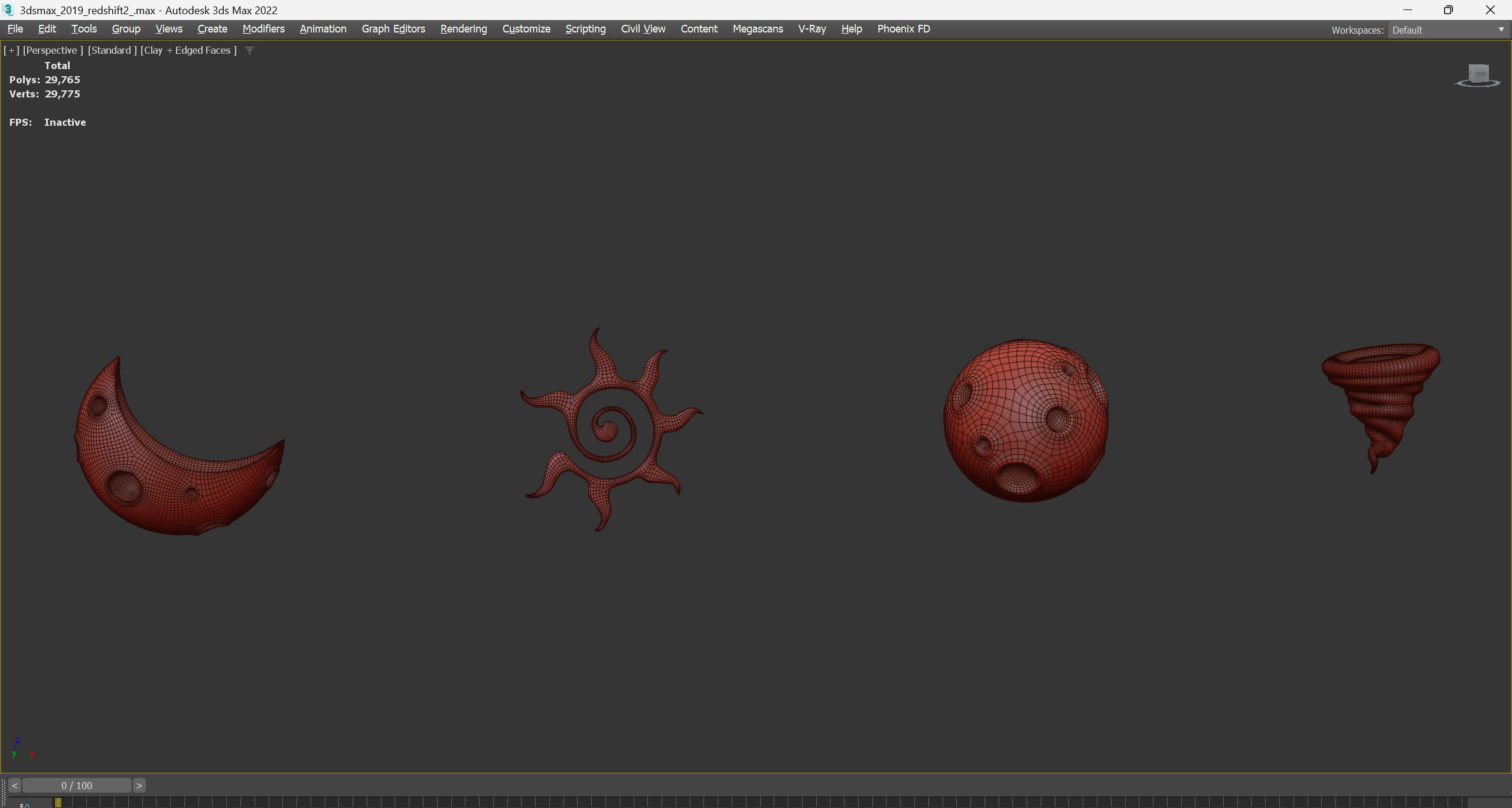 Stylized Cartoon Clouds and Weather Icons pack 140 assets Low-poly 3D model_68