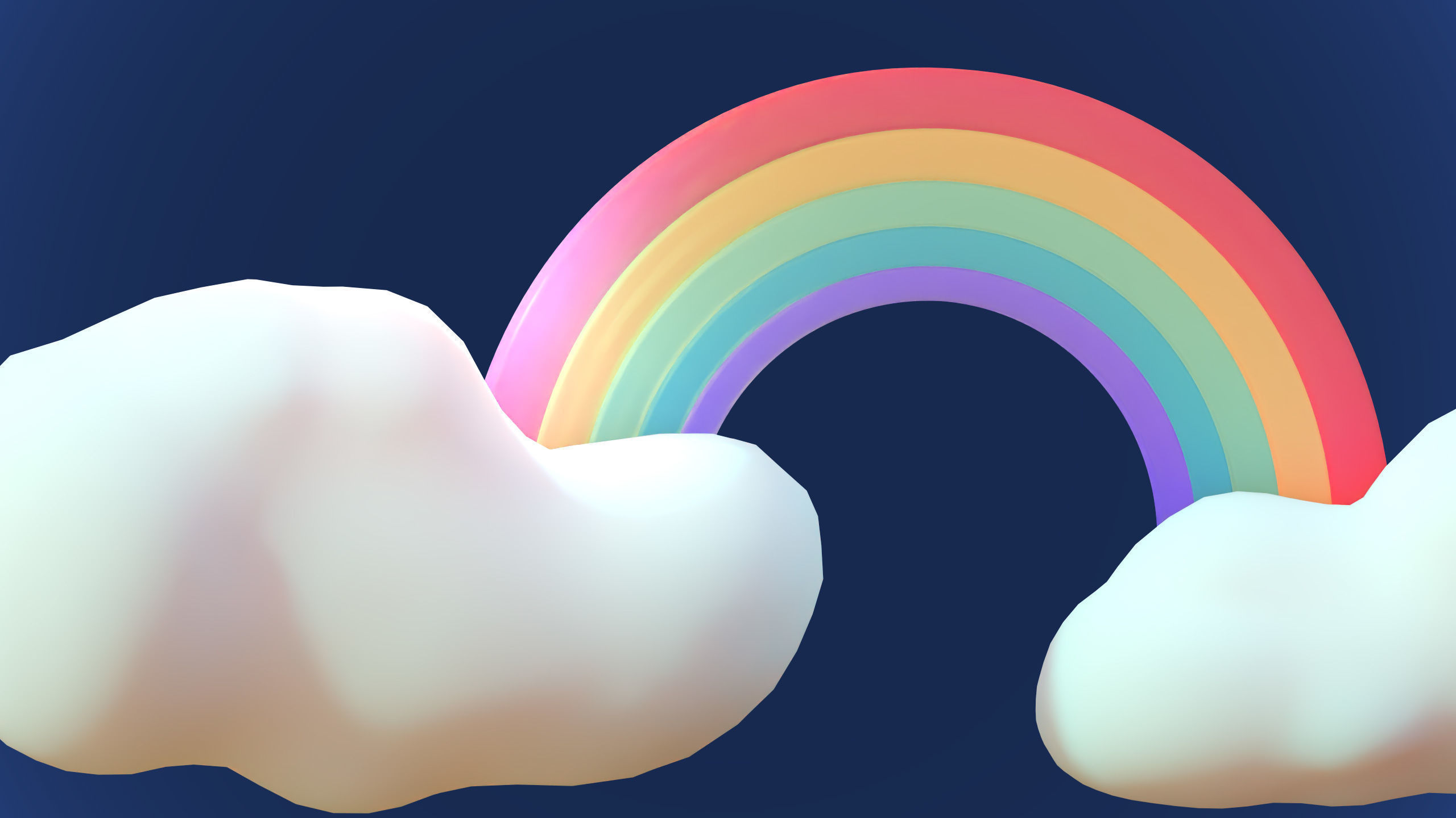 Stylized Cartoon Clouds and Weather Icons pack 140 assets Low-poly 3D model_28